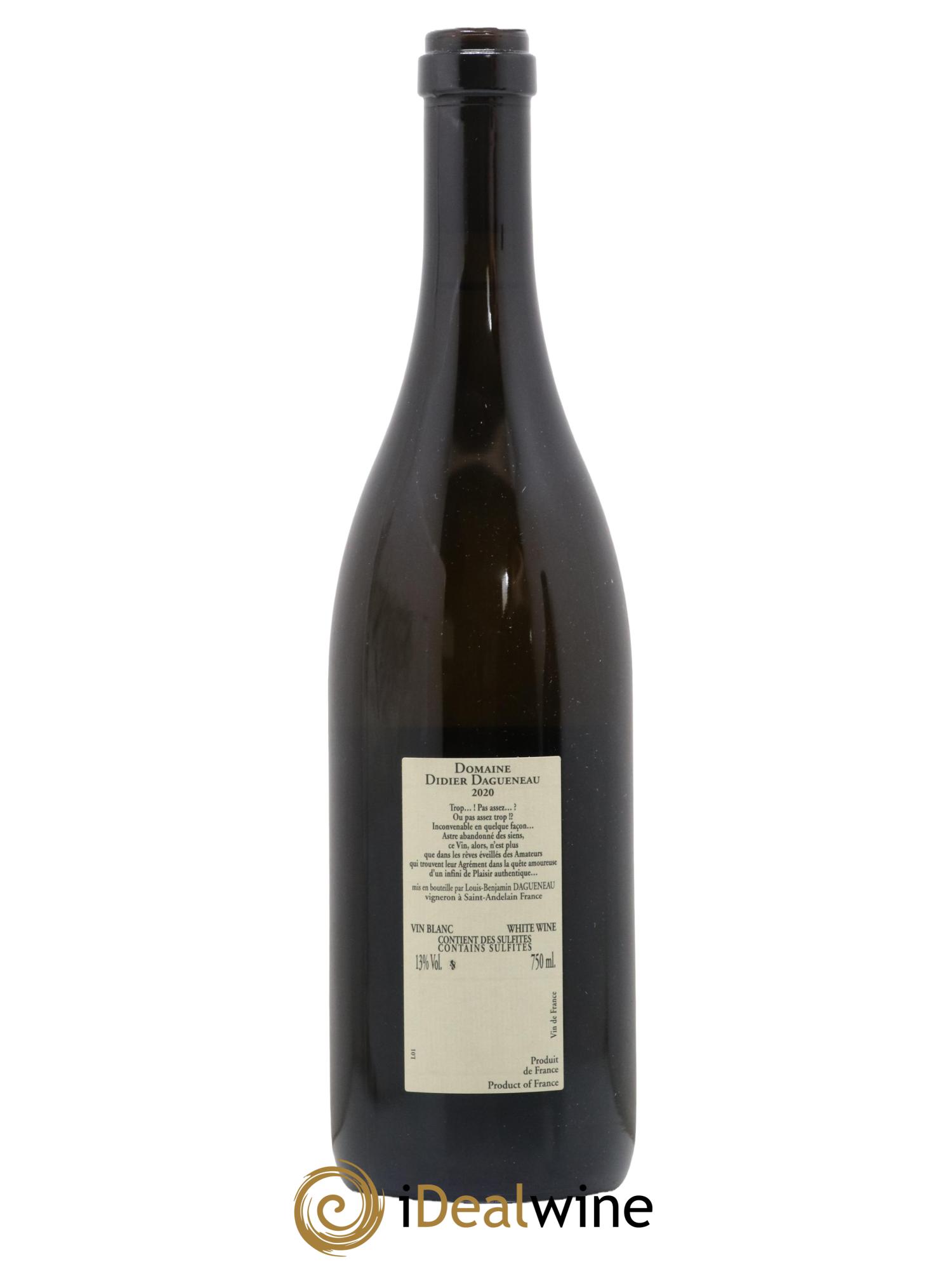 Vin de France Blanc Etc Dagueneau (Domaine Didier - Louis-Benjamin) 2020 - Posten von 1 Flasche - 1