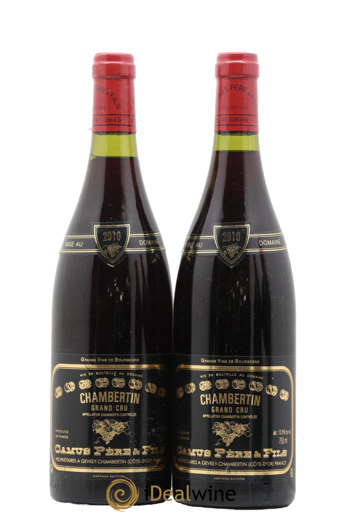 Chambertin Grand Cru Camus Père et Fils (Domaine) 2010 - Lot de 2 bouteilles - 0