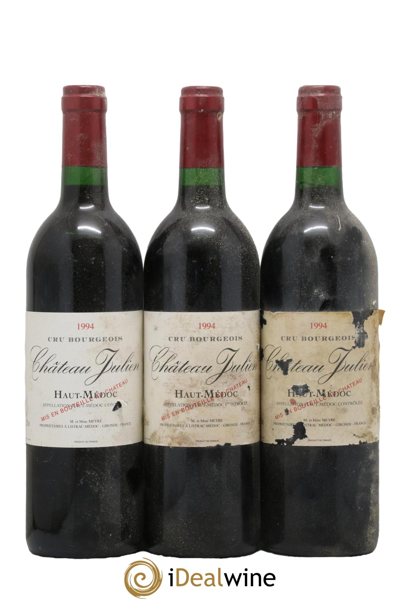 Haut Médoc Château Julien 1994 - Lot de 3 bouteilles - 0