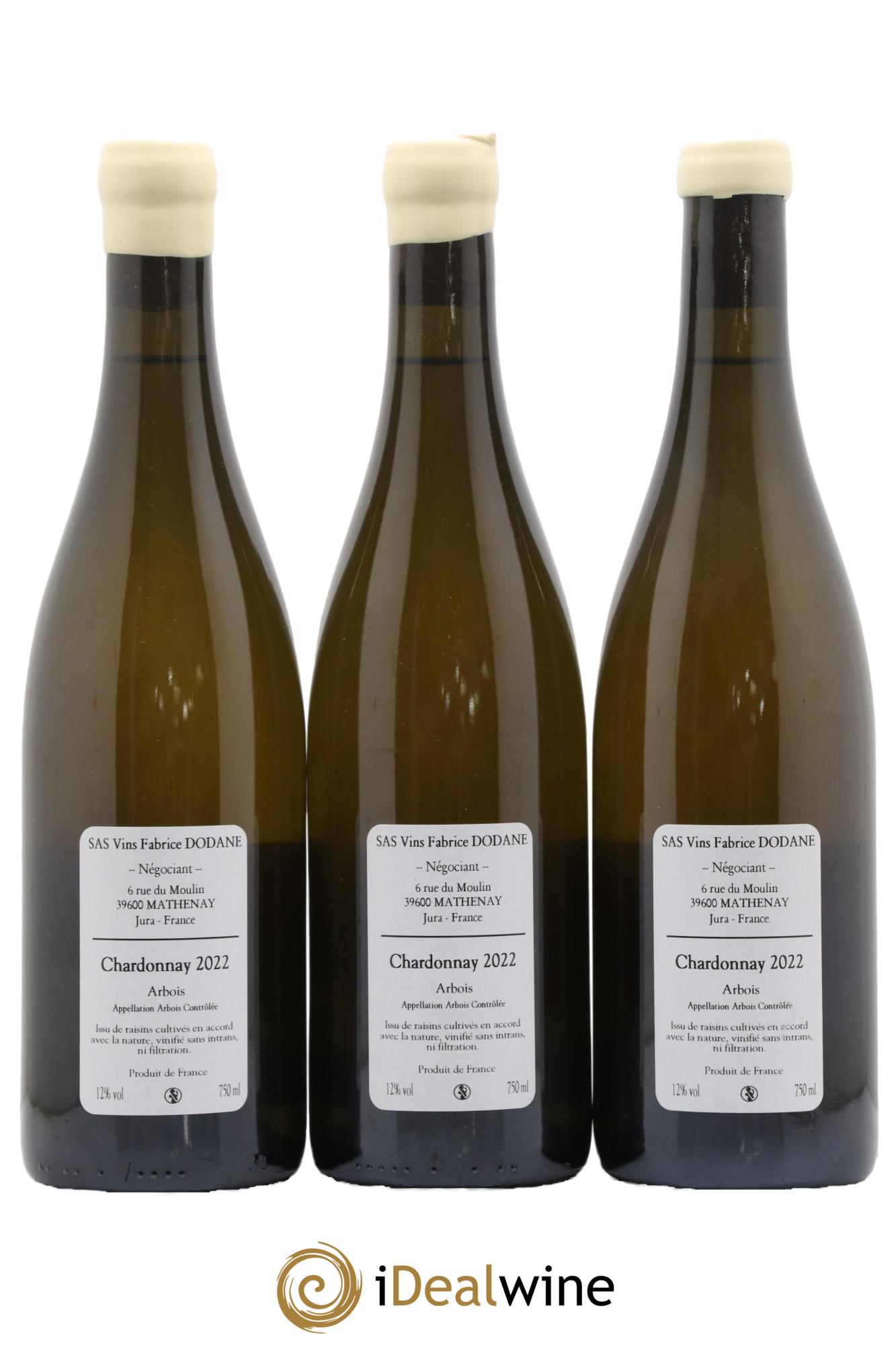 Arbois Chardonay Bodines Le Dos D'Chat 2022 - Lotto di 3 bottiglie - 1