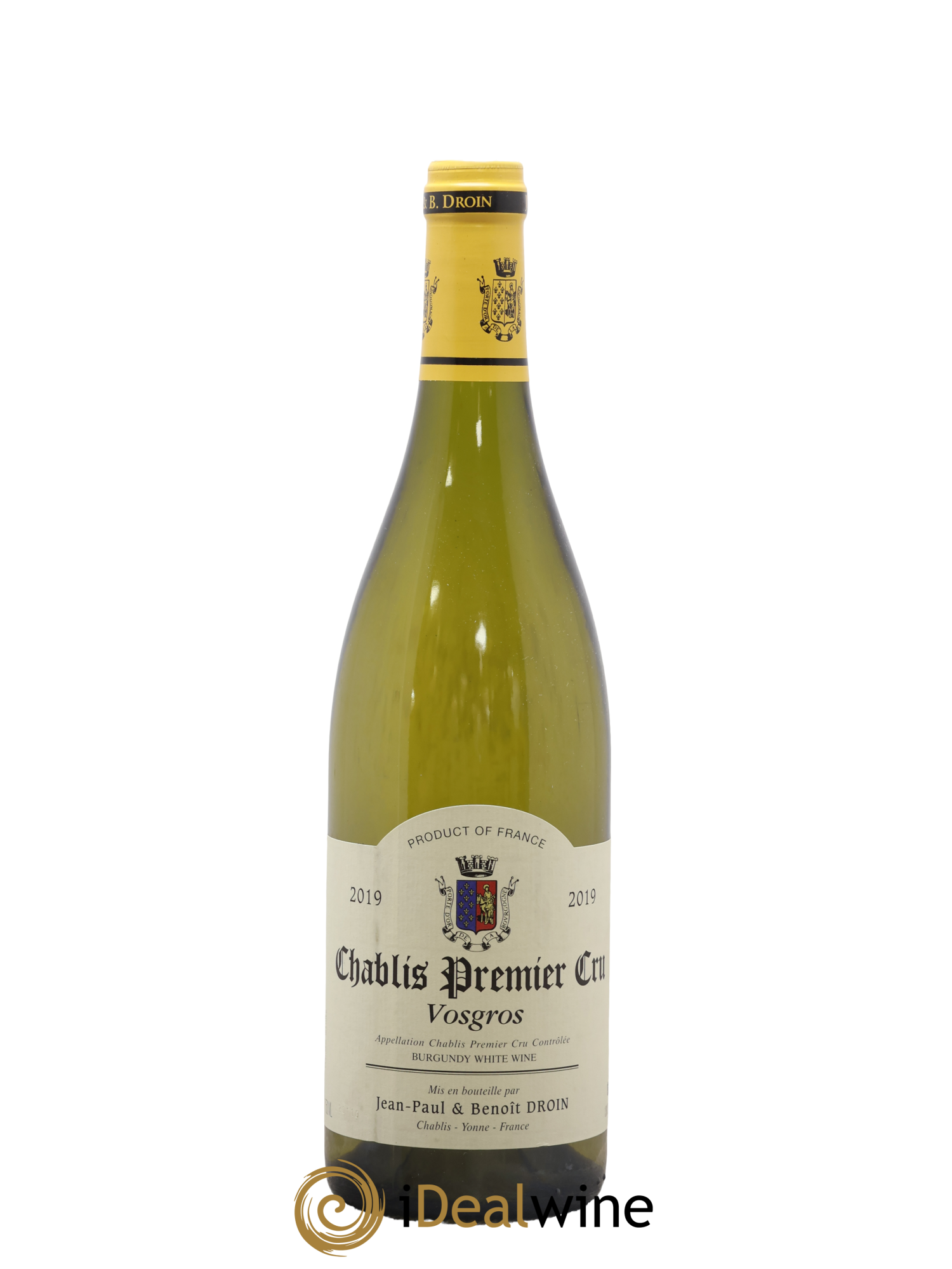 Chablis 1er Cru Vosgros Jean-Paul & Benoît Droin (Domaine) 2019 - Lot de 1 bouteille - 0