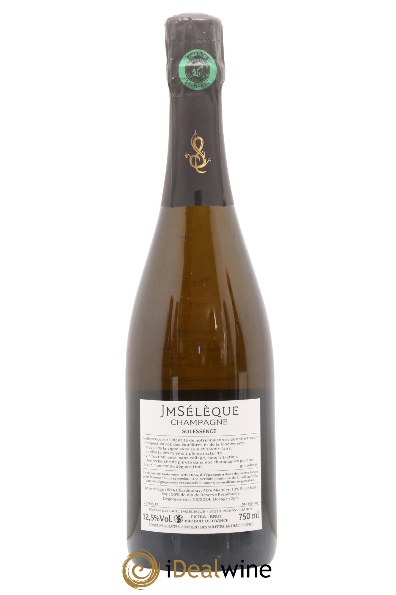 Solessence Extra-Brut Jean-Marc Sélèque - Lot de 1 bouteille - 1