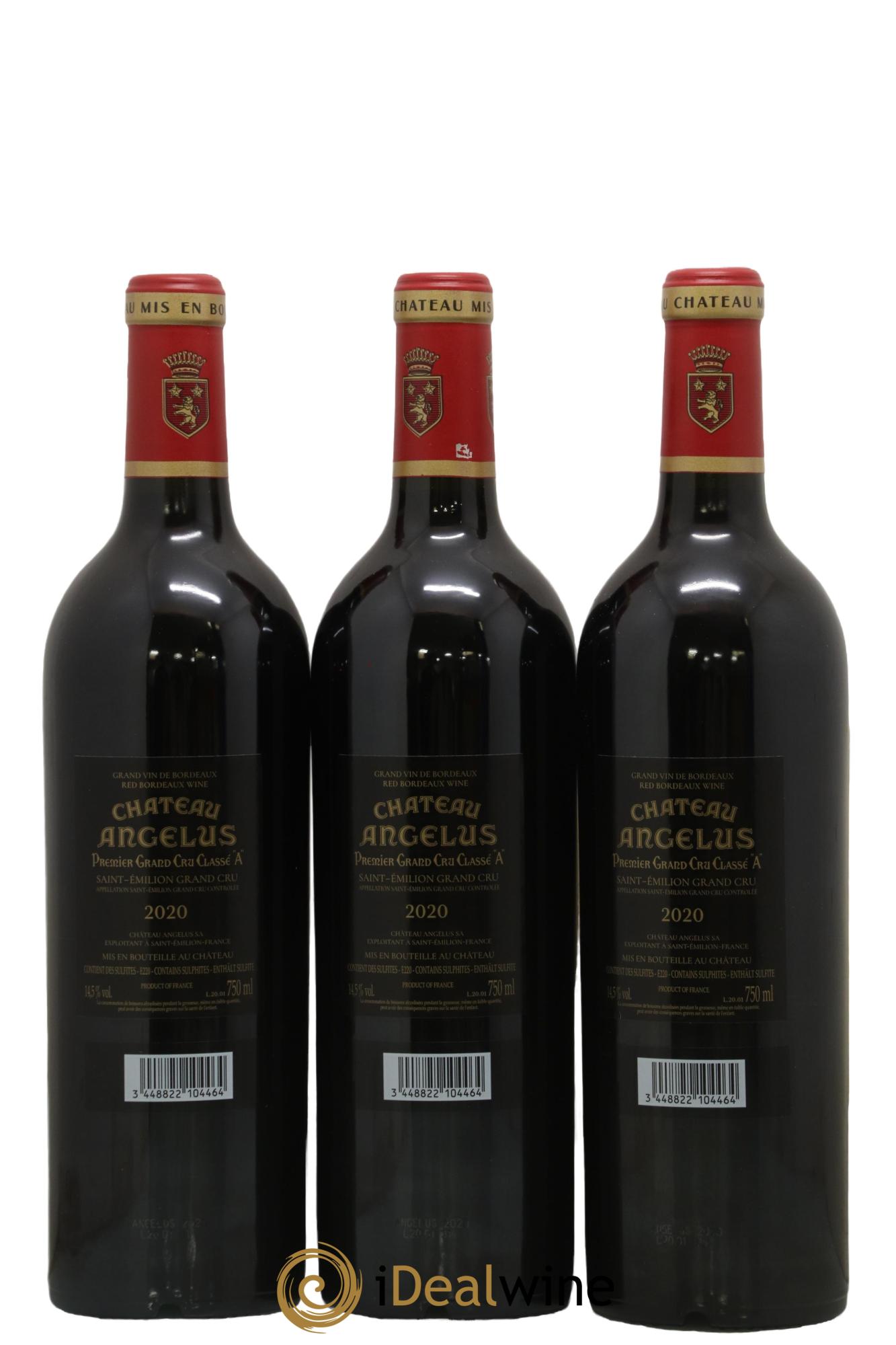 Château Angélus 1er Grand Cru Classé A 2020 - Lot of 3 bottles - 1