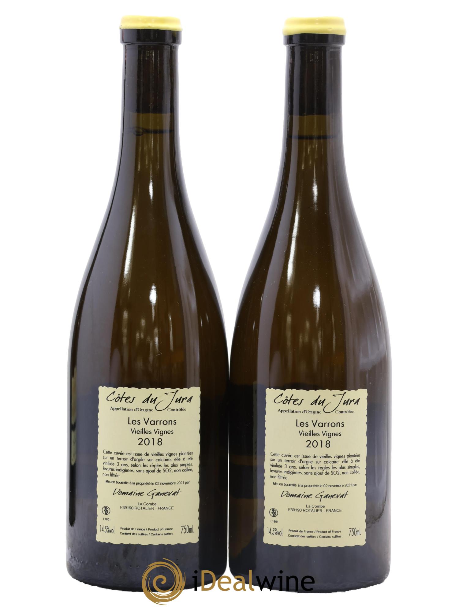 Côtes du Jura Les Varrons Vieilles Vignes Jean-François Ganevat (Domaine) 2018 - Lot de 2 bouteilles - 1