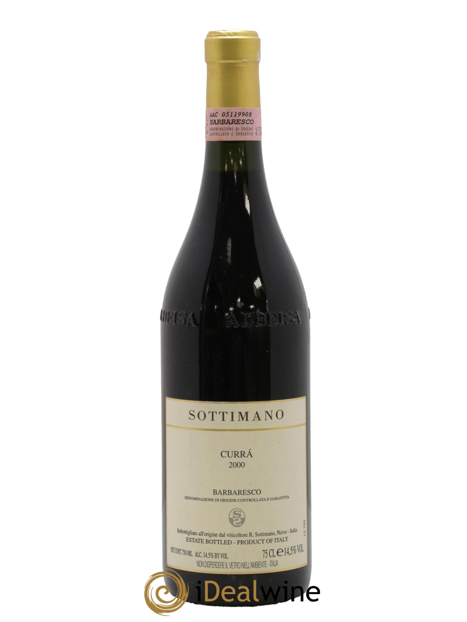 Barbaresco DOCG Currà Sottimano 2000 - Lot de 1 bouteille - 0