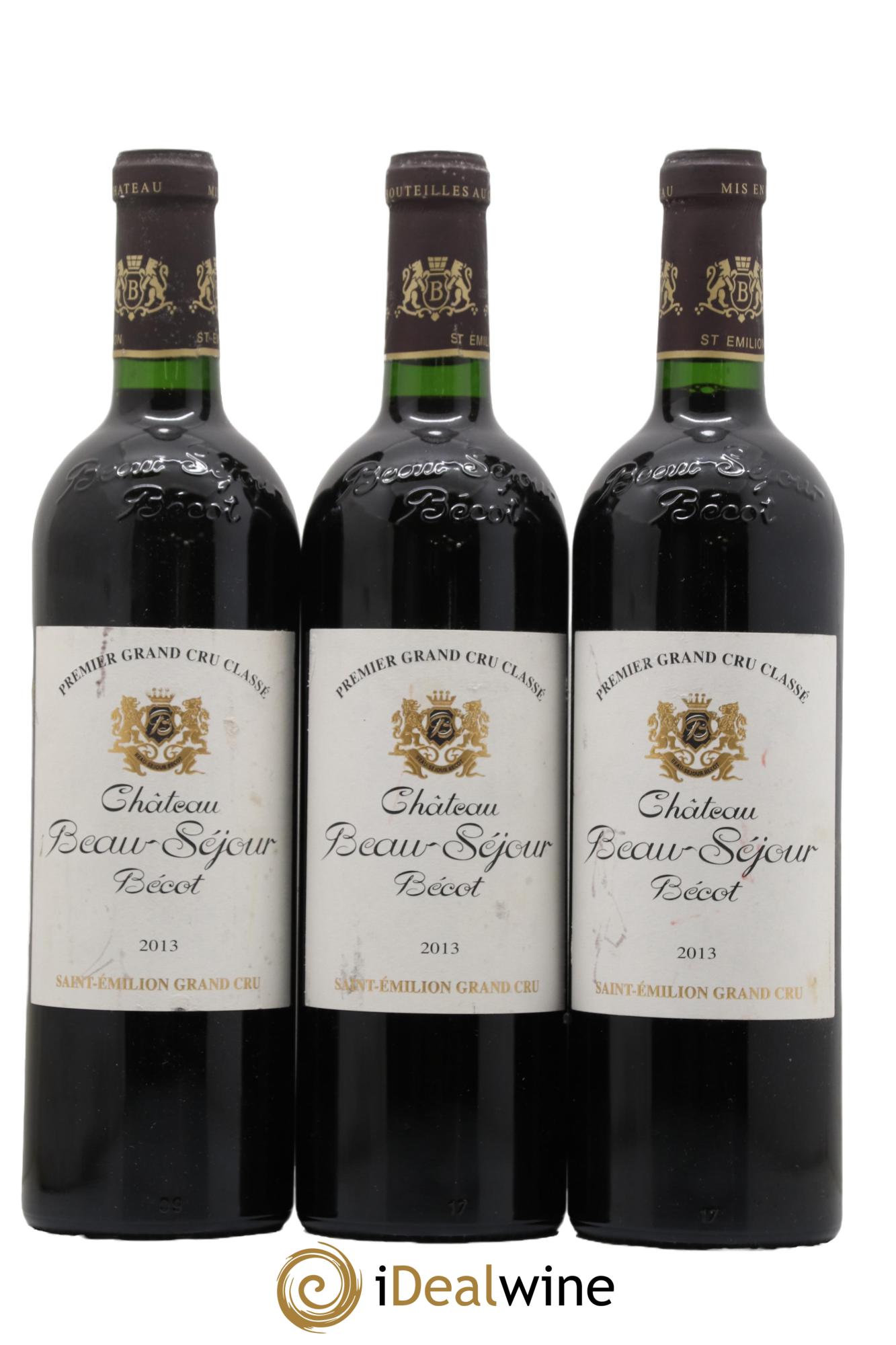 Château Beau-Séjour Bécot 1er Grand Cru Classé B 2013 - Lot de 3 bouteilles - 0