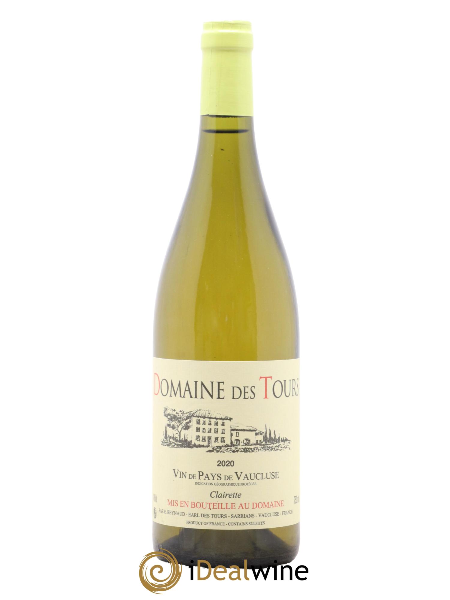 Vaucluse (Vin de Pays de Vaucluse) Domaine des Tours Clairette Emmanuel Reynaud 2020 - Lot de 1 bouteille - 0