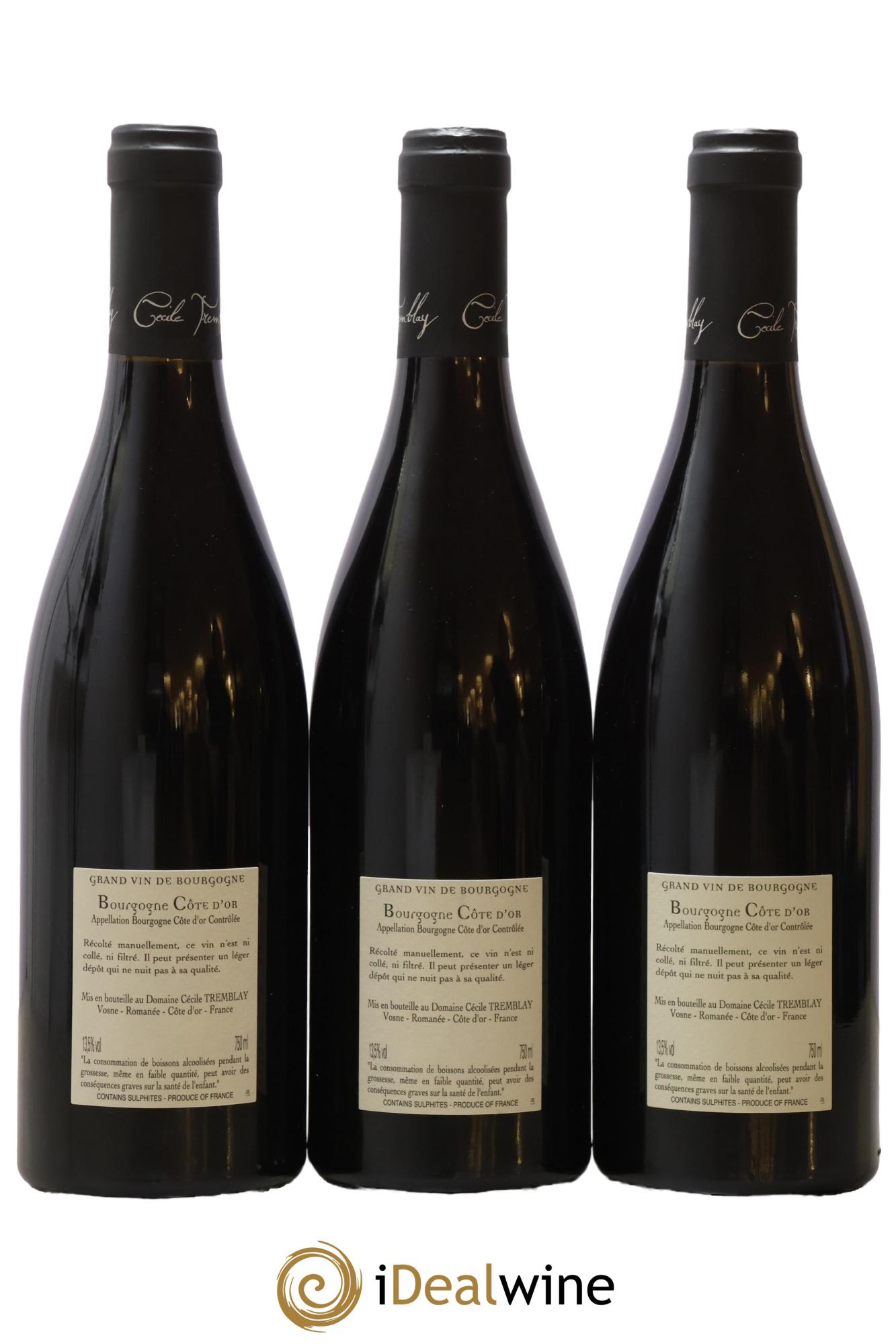 Bourgogne Côte-d'Or Cécile Tremblay 2022 - Lot of 3 bottles - 1