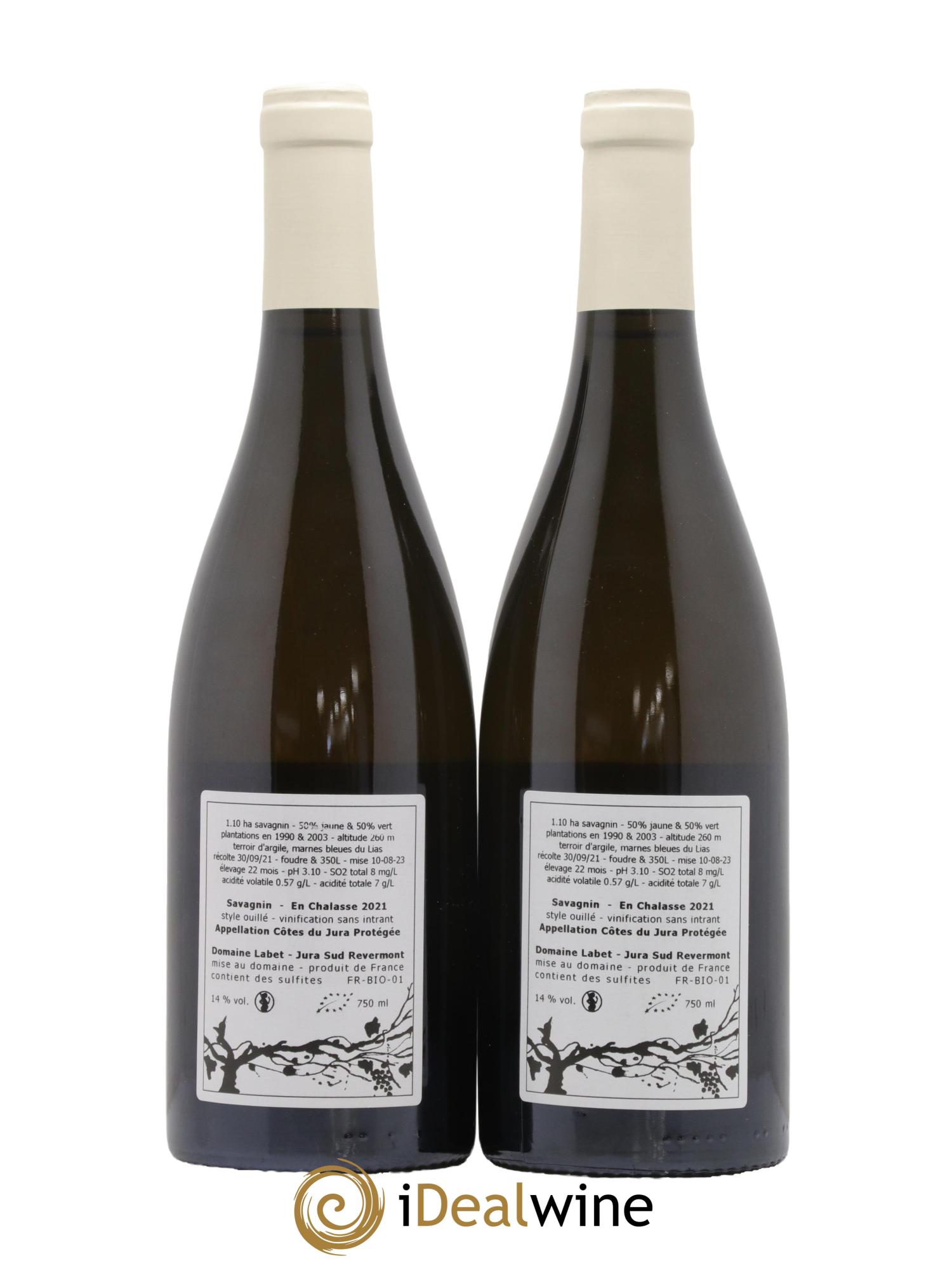 Côtes du Jura Fleur de Savagnin En Chalasse Romain - Julien - Charline Labet 2021 - Lot de 2 bouteilles - 1