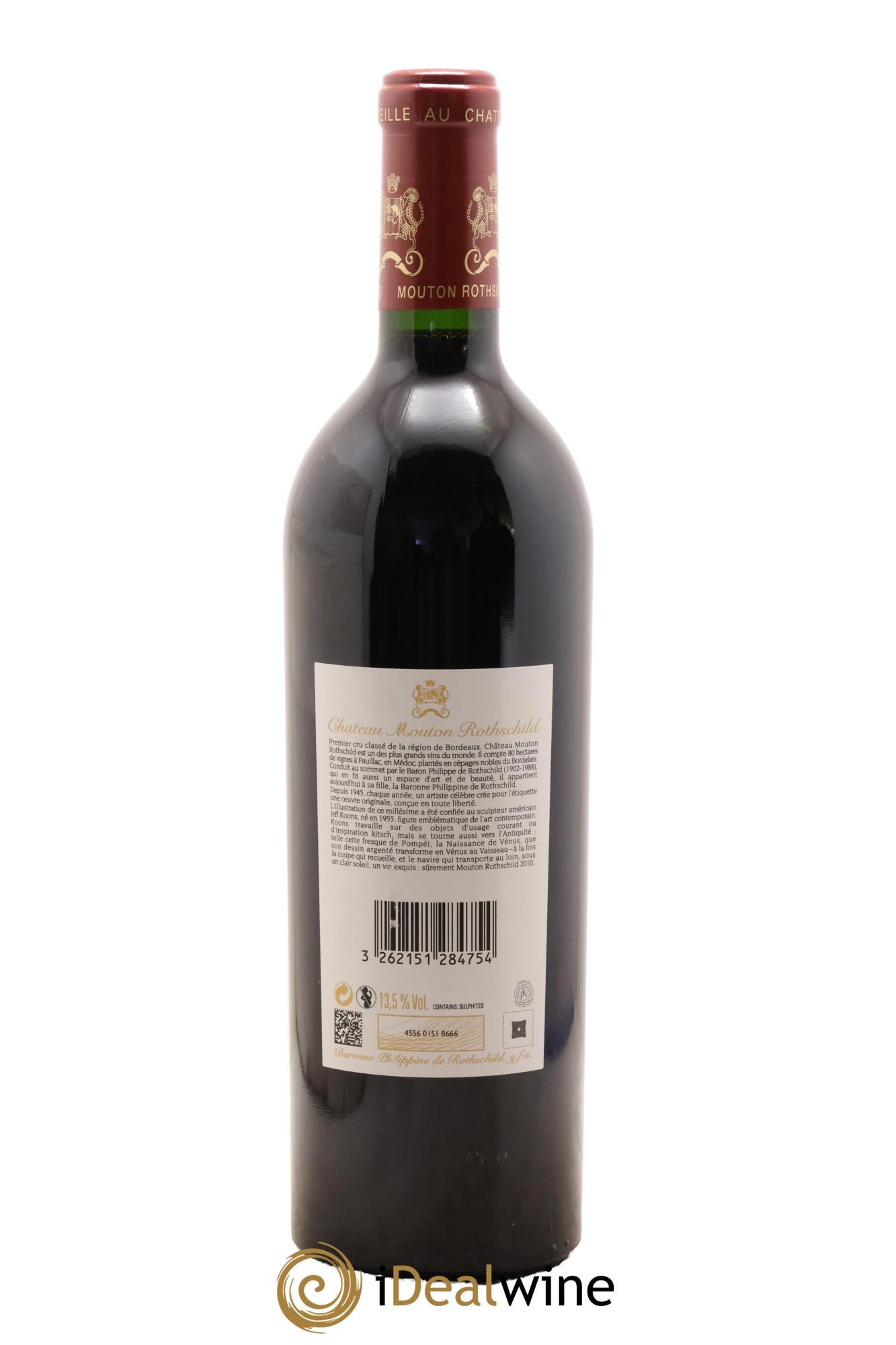 Château Mouton Rothschild 1er Grand Cru Classé 2010 - Lot de 1 bouteille - 1