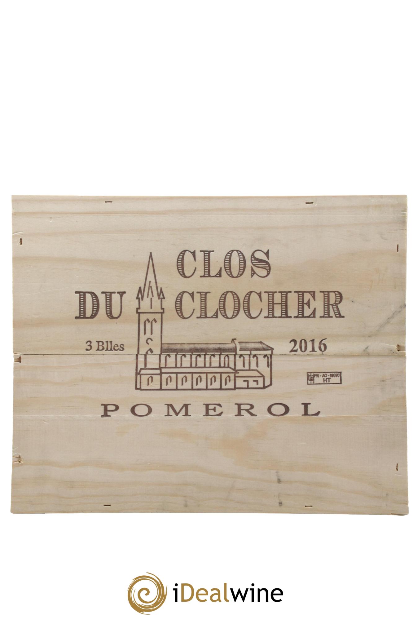 Clos du Clocher 2016 - Lot of 3 bottles - 1