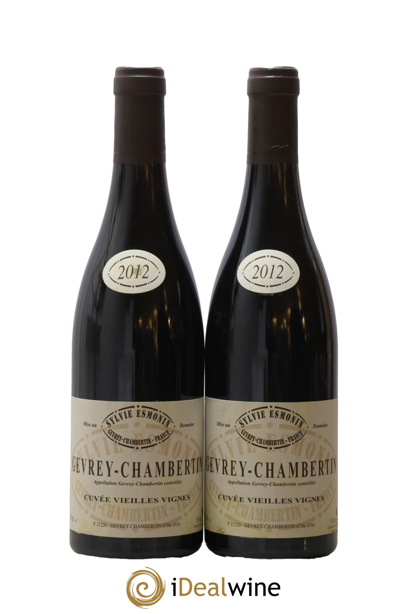 Gevrey-Chambertin Vieilles Vignes Sylvie Esmonin 2012 - Lot de 2 bouteilles - 0