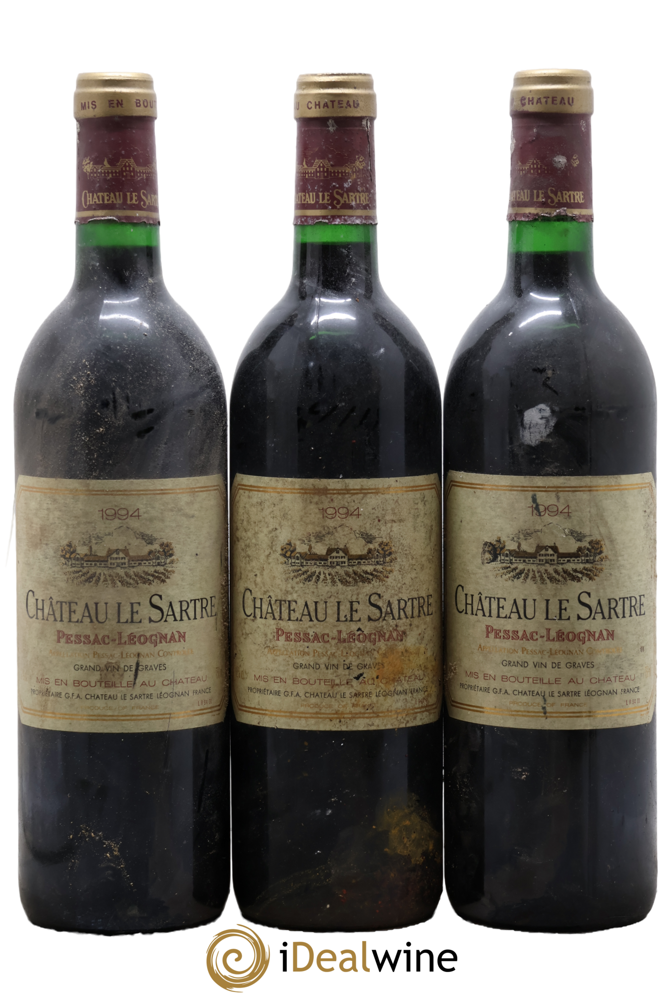 Château le Sartre 1994 - Lot de 3 bouteilles - 0