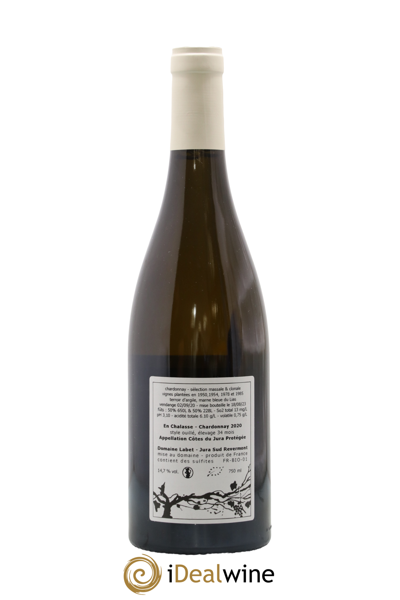 Côtes du Jura Chardonnay En Chalasse Romain - Julien - Charline Labet 2020 - Lot of 1 bottle - 1