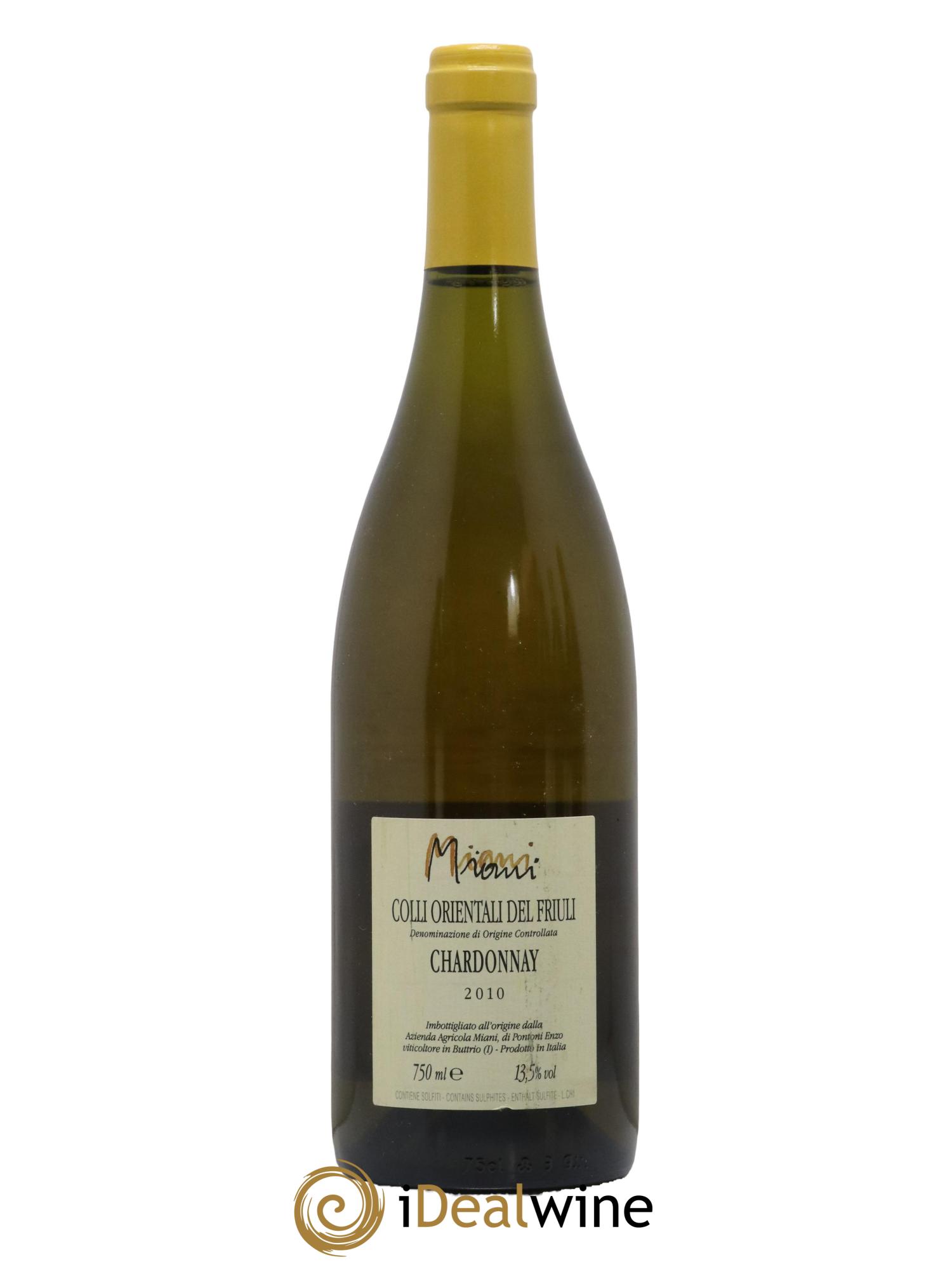 Italie Miani Chardonnay Baracca 2010 - Lot de 1 bouteille - 1