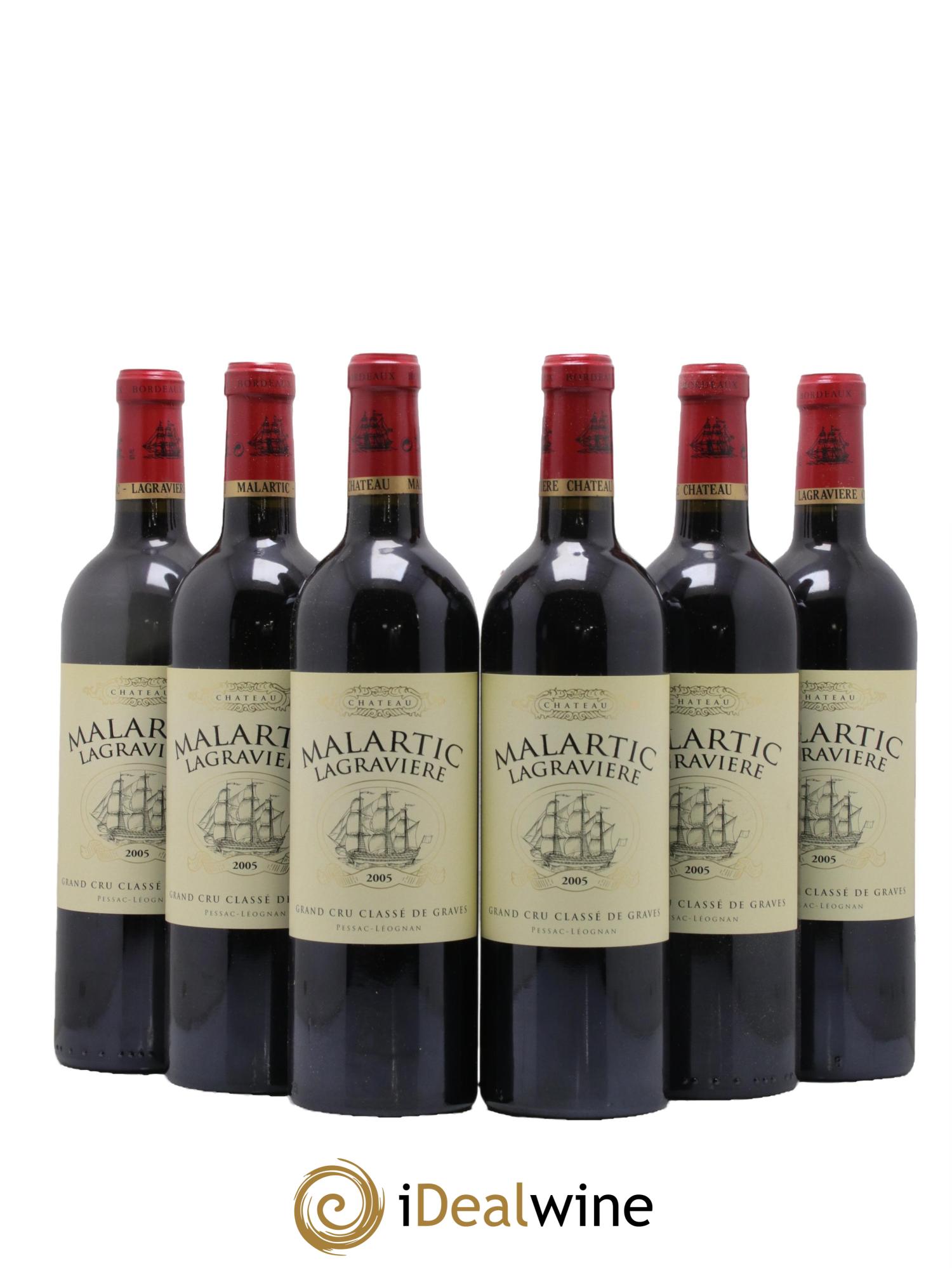 Château Malartic-Lagravière Cru Classé de Graves 2005 - Lot de 6 bouteilles - 0