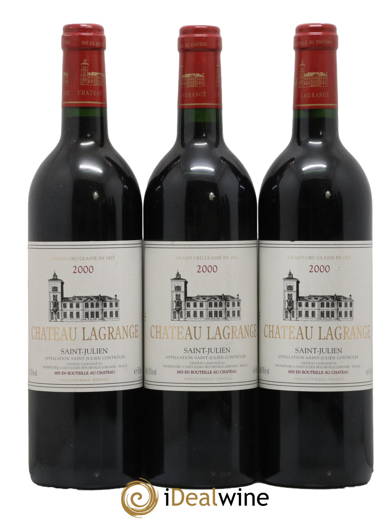 Château Lagrange 3ème Grand Cru Classé 2000 - Lot de 3 bouteilles - 0
