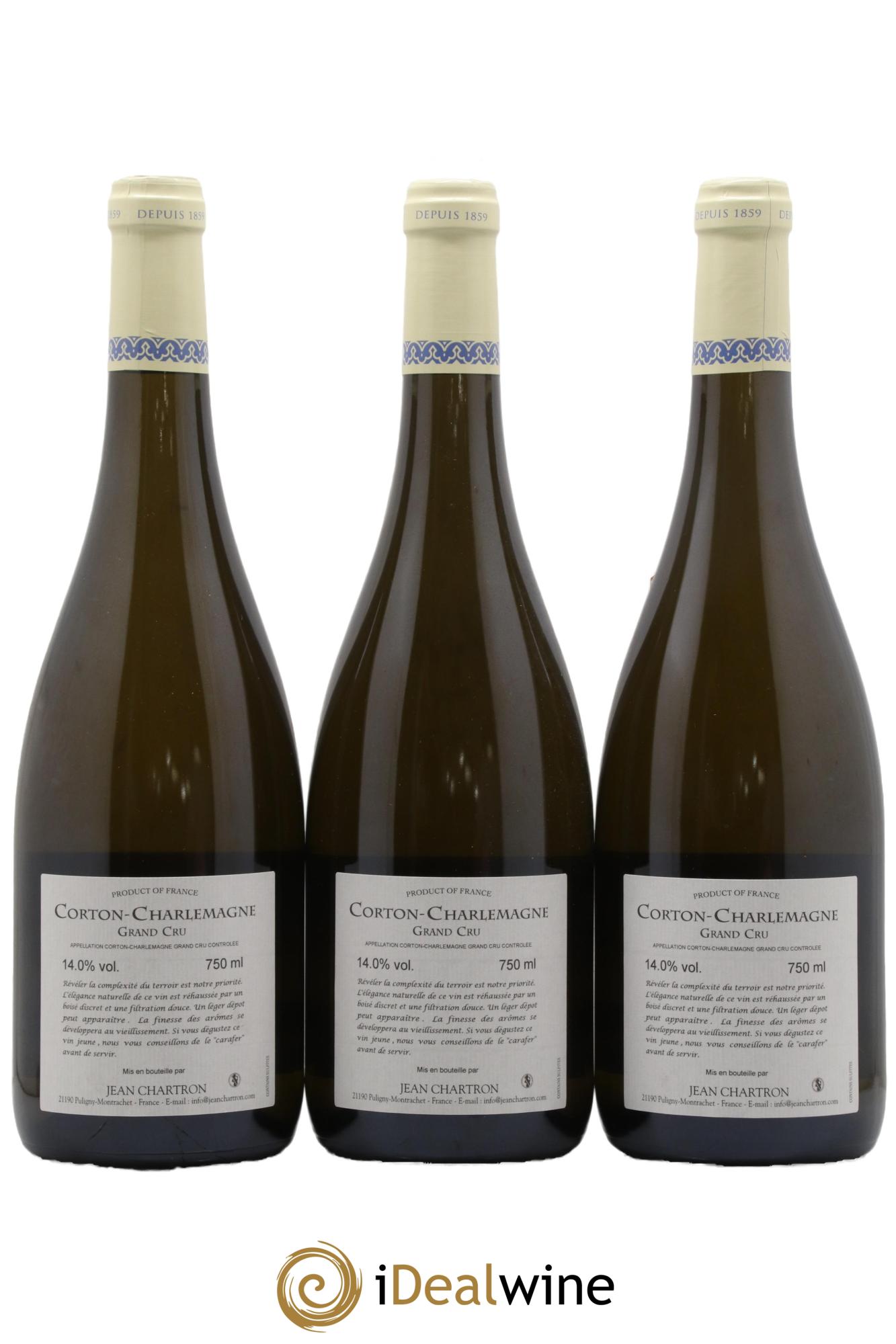 Corton-Charlemagne Grand Cru Jean Chartron (Domaine) 2020 - Lot de 3 bouteilles - 1