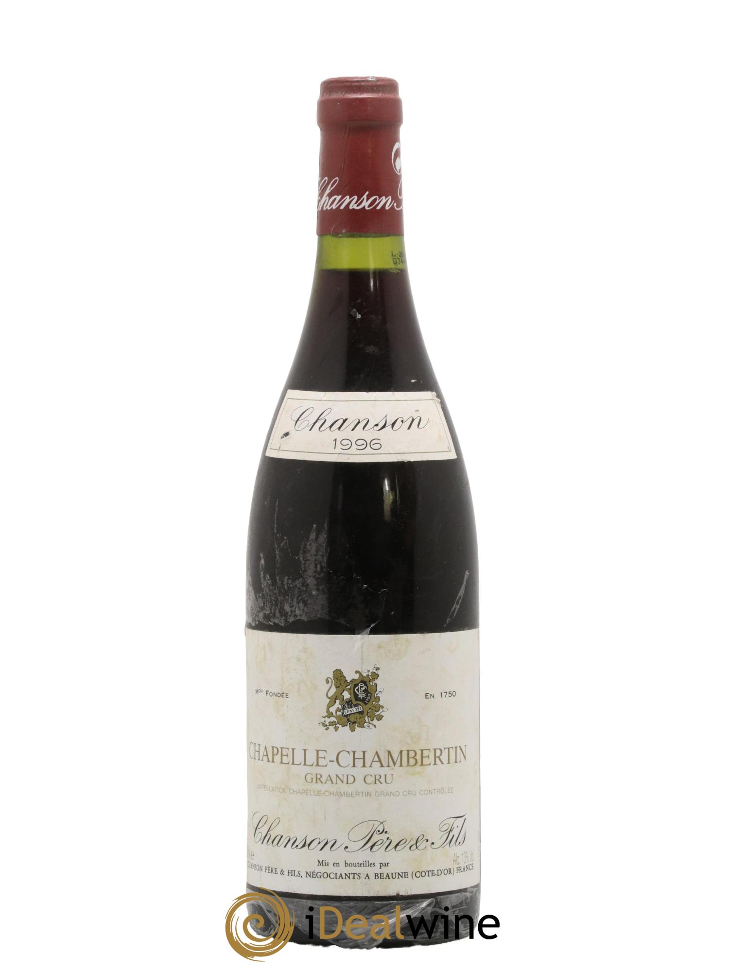 Chapelle-Chambertin Grand Cru Domaine Chanson 1996 - Lot de 1 bouteille - 0