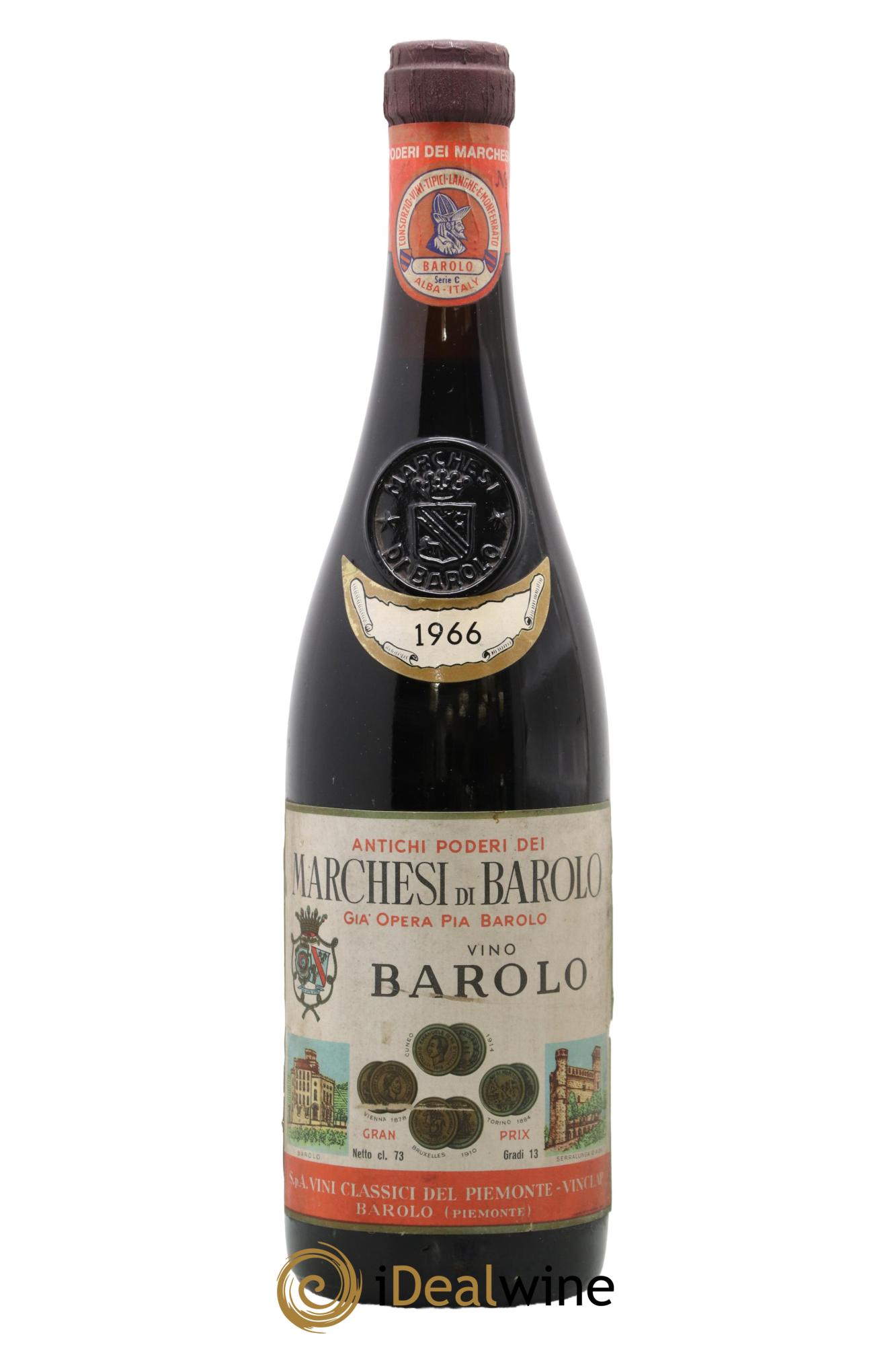Barolo DOCG Marchesi di Barolo 1966 - Lot de 1 bouteille - 0