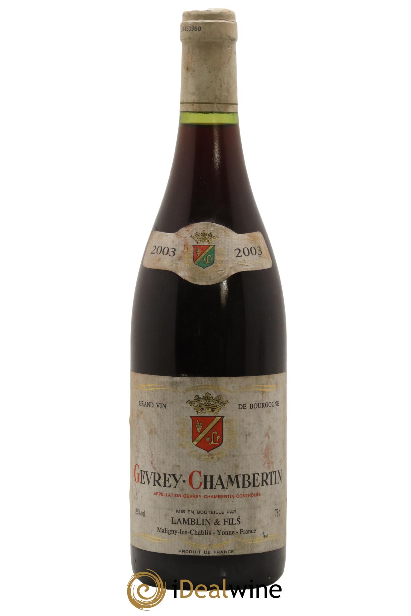 Gevrey-Chambertin Lamblin & Fils 2003 - Posten von 1 Flasche - 0