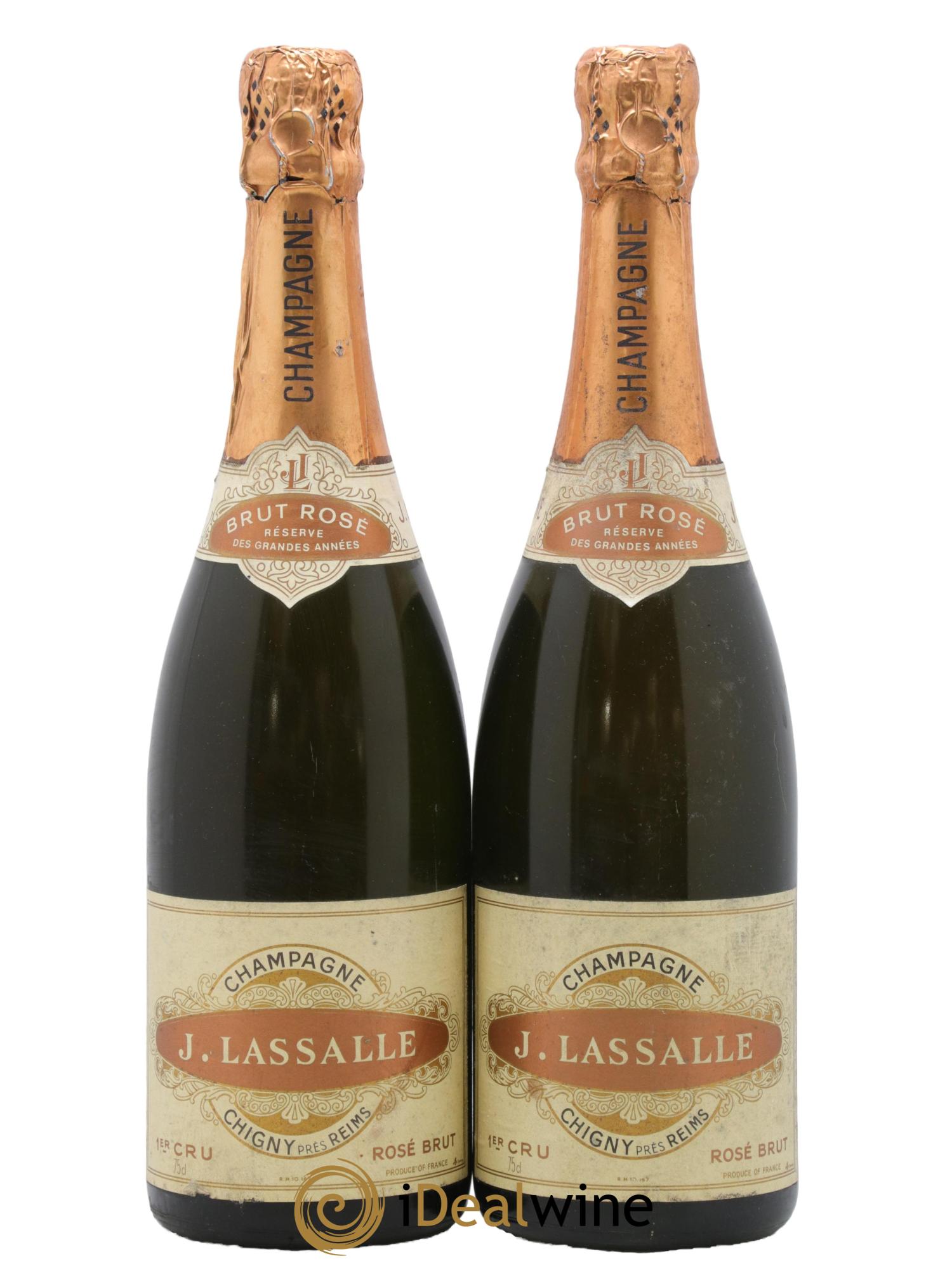 Champagne - Brut 1er cru Réserve des grandes années J. Lassalle - Lot de 2 bouteilles - 0