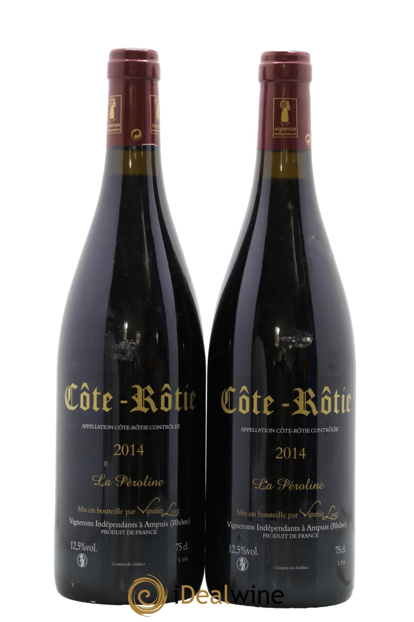 Côte-Rôtie La Péroline Vignobles Levet 2014 - Posten von 2 Flaschen - 1