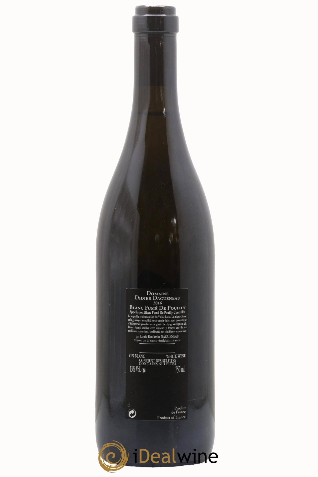 Vin de France (anciennement Pouilly-Fumé) Silex Dagueneau (Domaine Didier - Louis-Benjamin) 2016 - Lot de 1 bouteille - 1