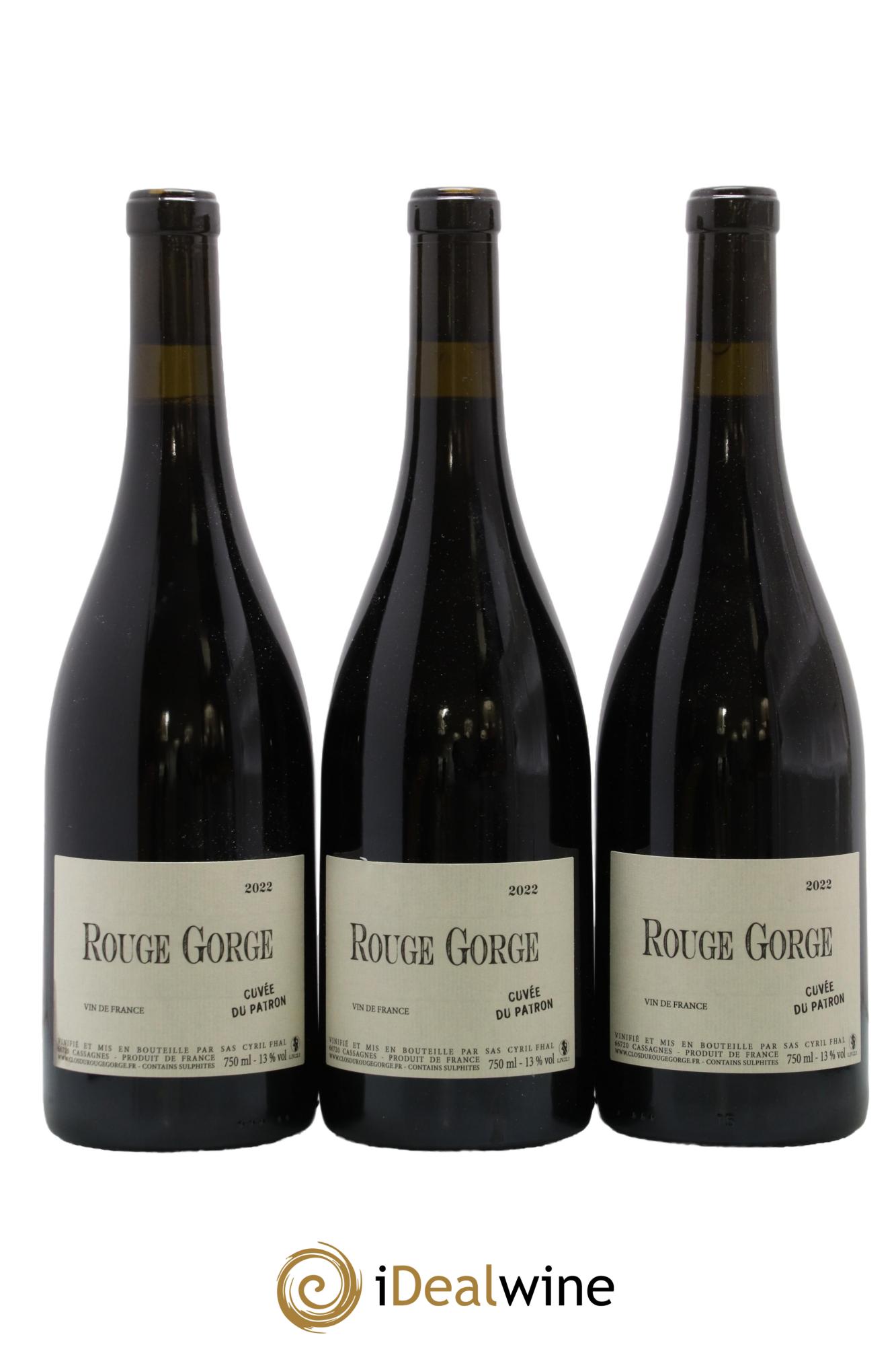 Côtes Catalanes Clos du Rouge Gorge Cuvée du Patron Cyril Fhal 2022 - Lot de 3 bouteilles - 0