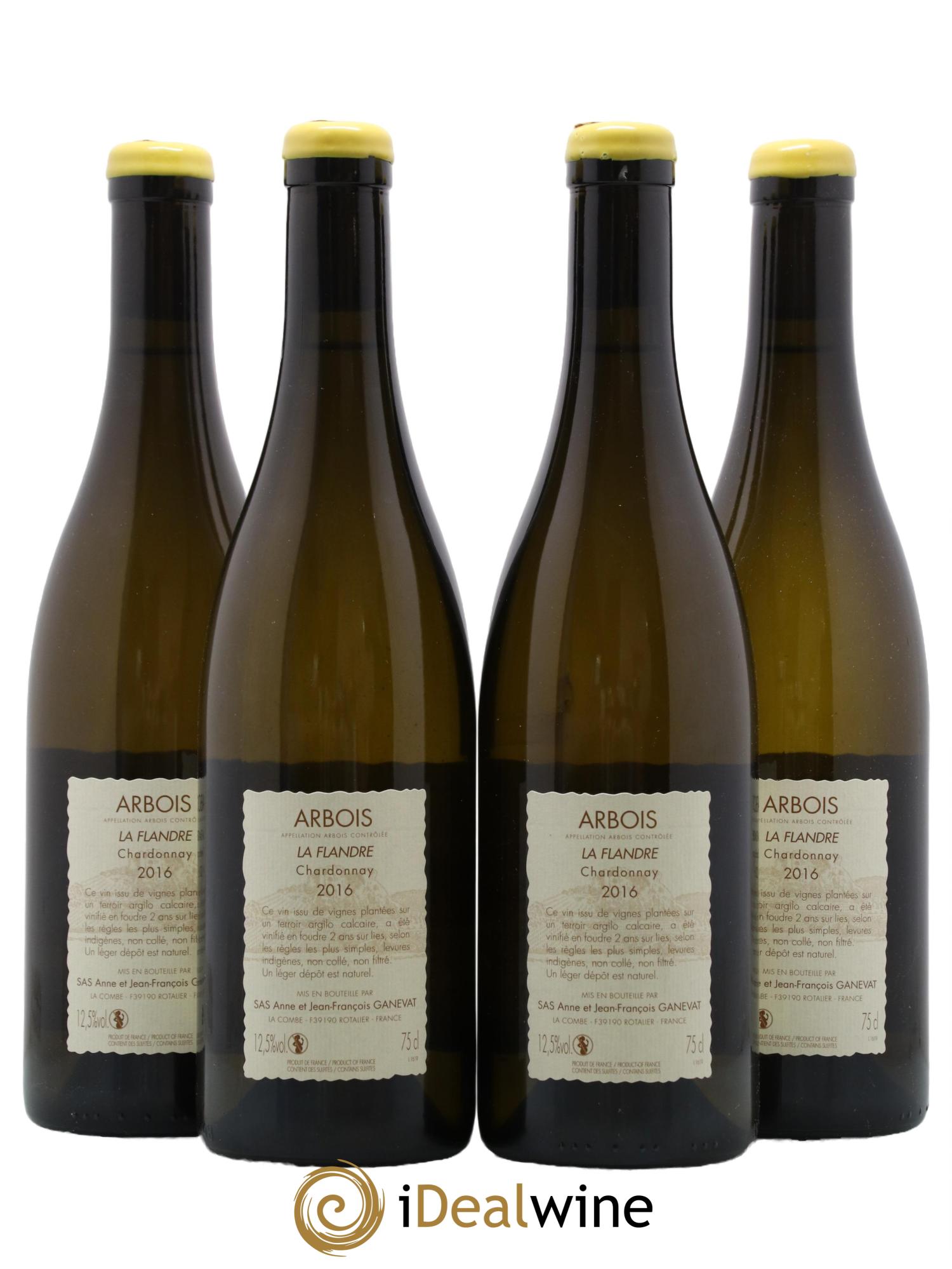 Arbois La Flandre Anne et Jean François Ganevat 2016 - Lot of 4 bottles - 1