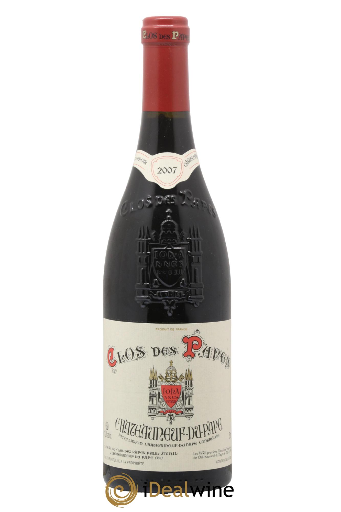 Châteauneuf-du-Pape Clos des Papes - Paul Avril 2007 - Lot de 1 bouteille - 0