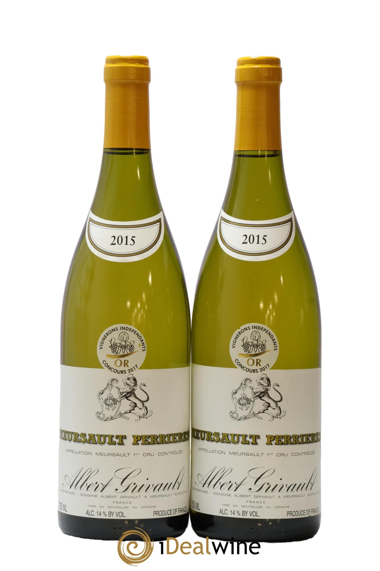 Meursault 1er Cru Perrières Albert Grivault 2015 - Lot de 2 bouteilles - 0