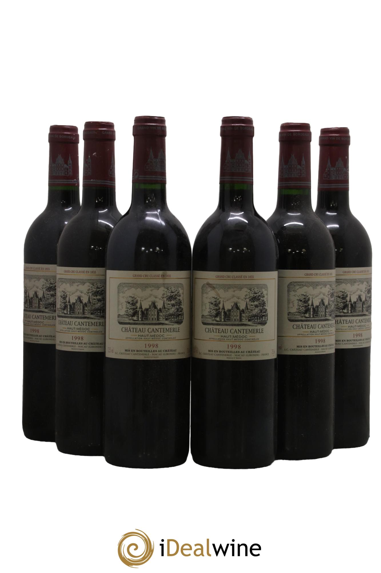 Château Cantemerle 5ème Grand Cru Classé 1998 - Lot of 6 bottles - 0