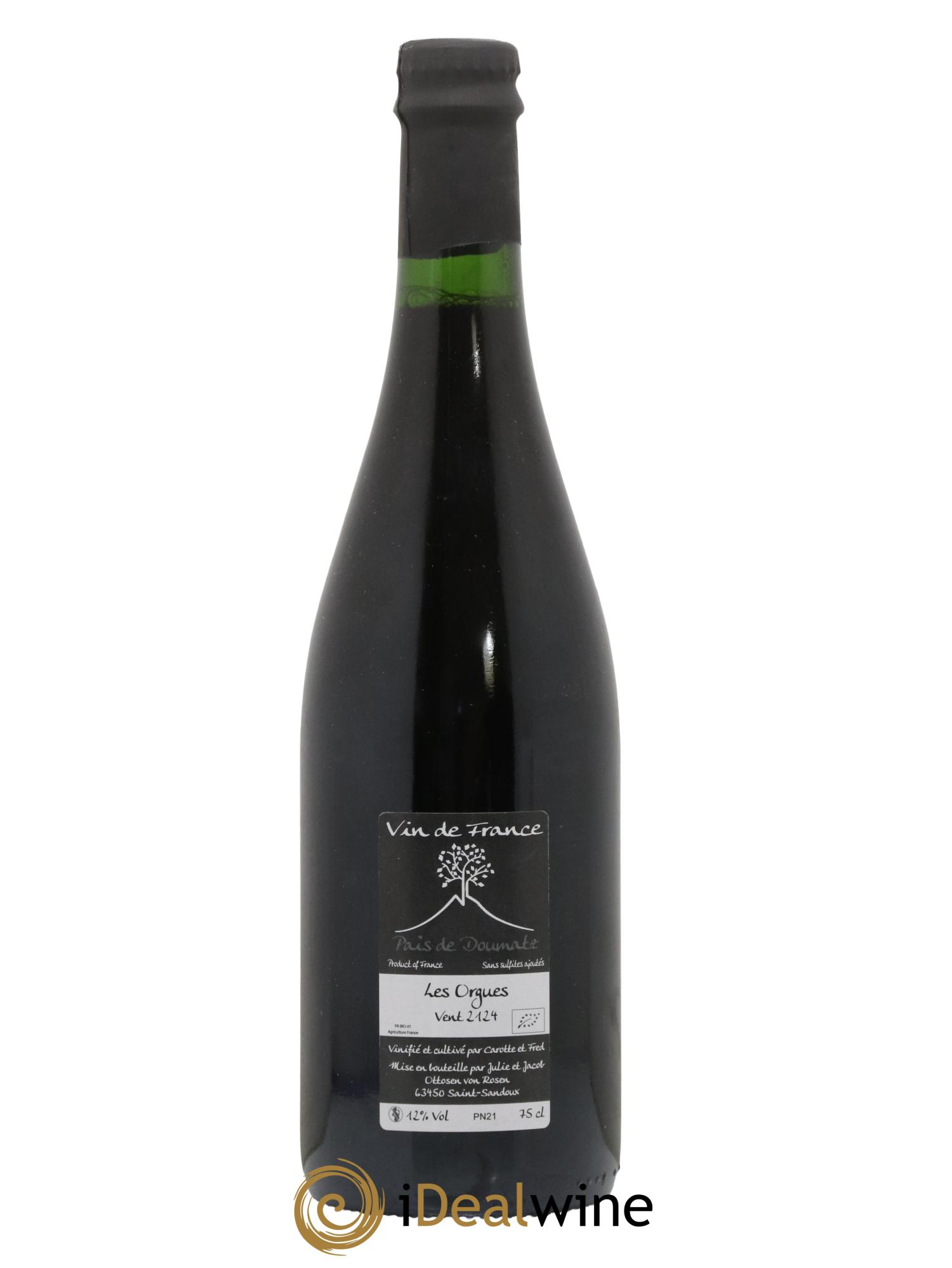 Vin de France Les Orgues Vignoble de l'Arbre Blanc 2021 - Lot de 1 bouteille - 1