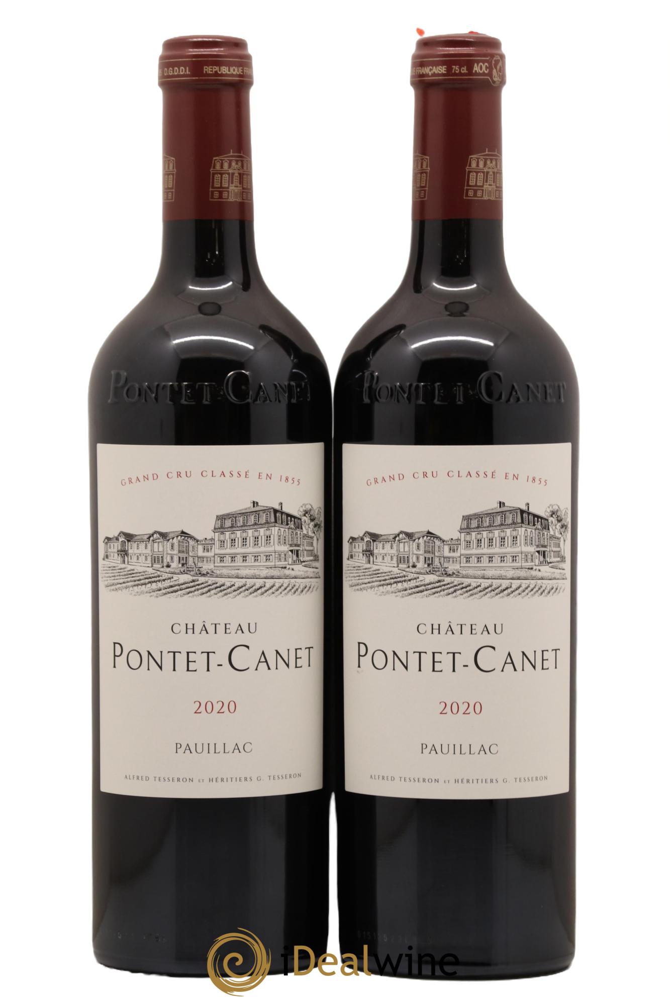 Château Pontet Canet 5ème Grand Cru Classé 2020 - Lot de 2 bouteilles - 0
