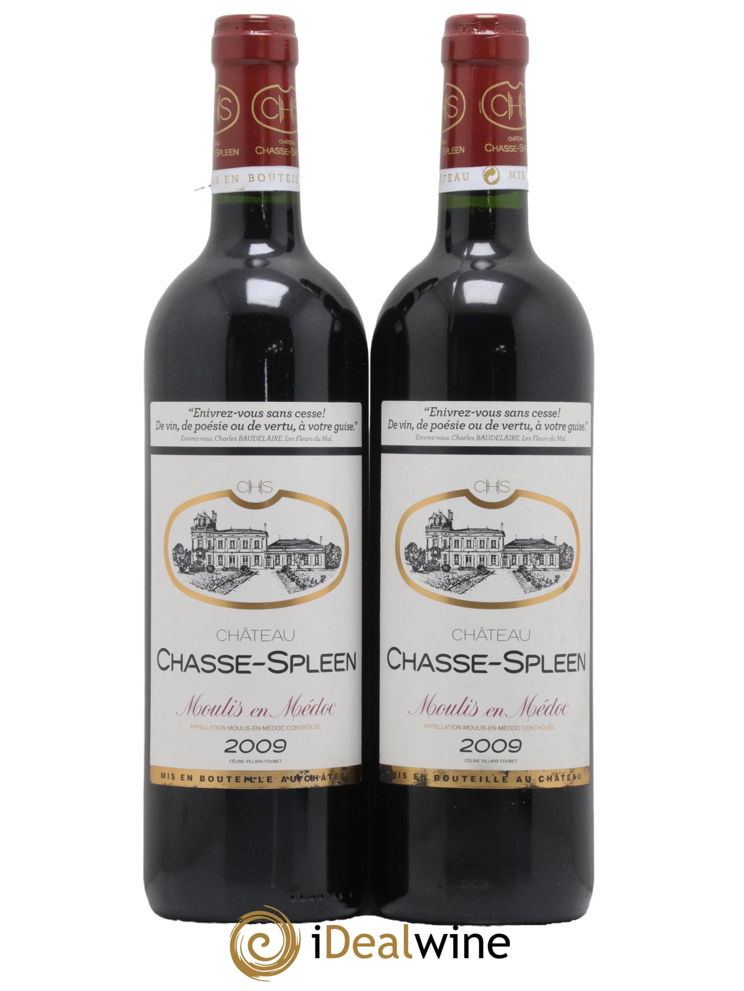 Château Chasse Spleen 2009 - Posten von 2 Flaschen - 0