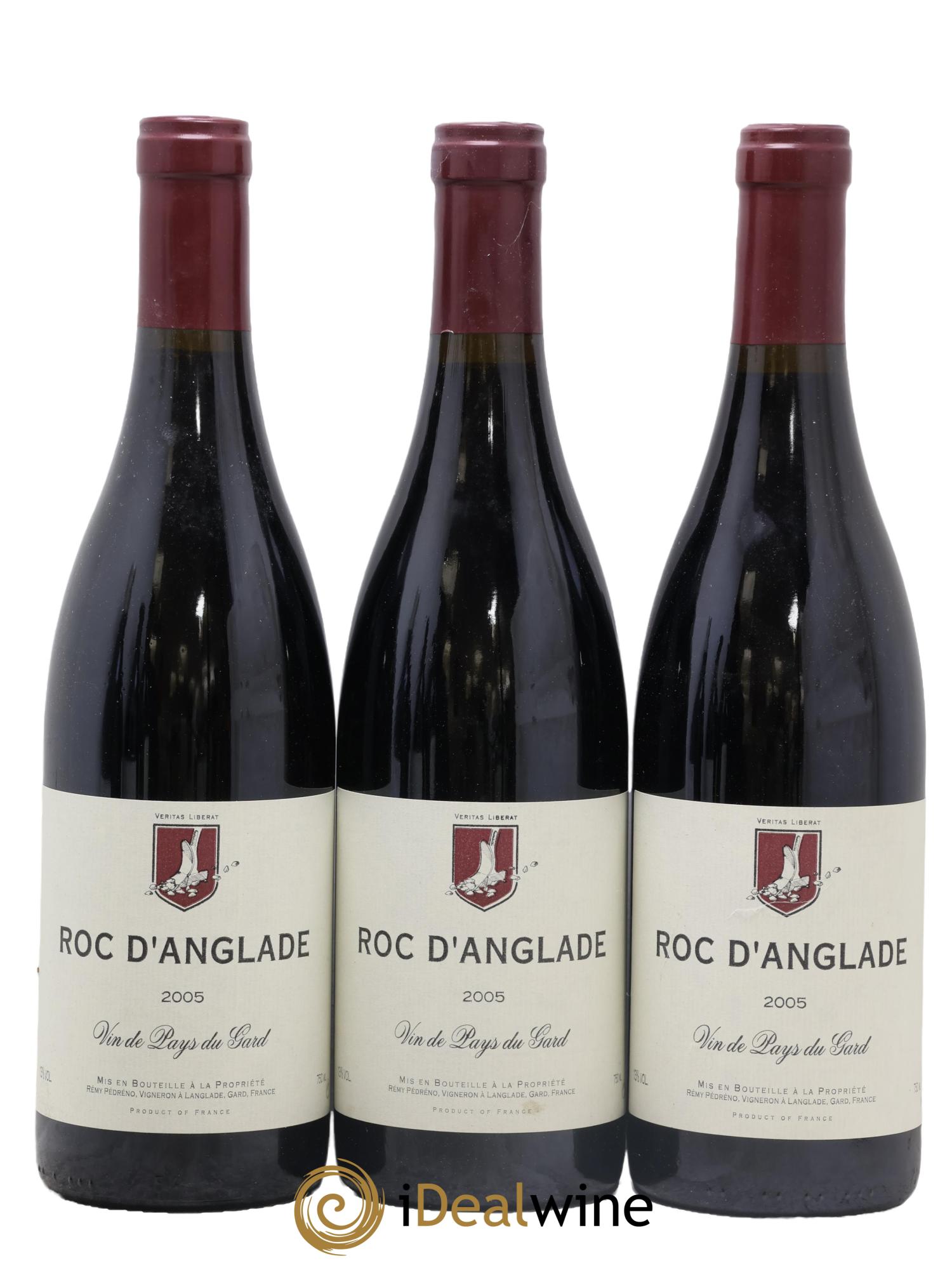 Gard Roc d'Anglade Rémy Pédréno 2005 - Lot de 3 bouteilles - 0