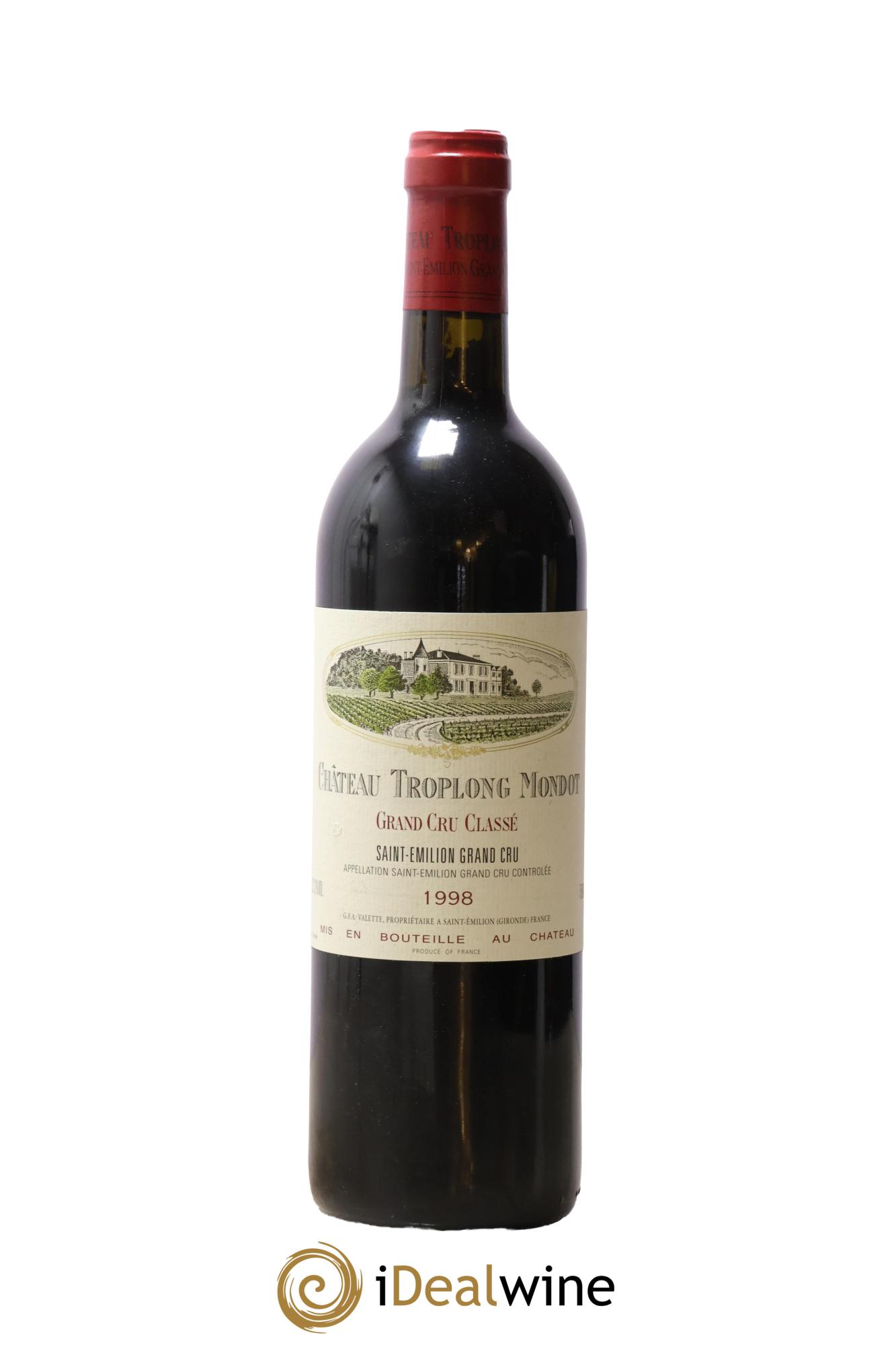 Château Troplong Mondot 1er Grand Cru Classé B 1998 - Lot de 1 bouteille - 0