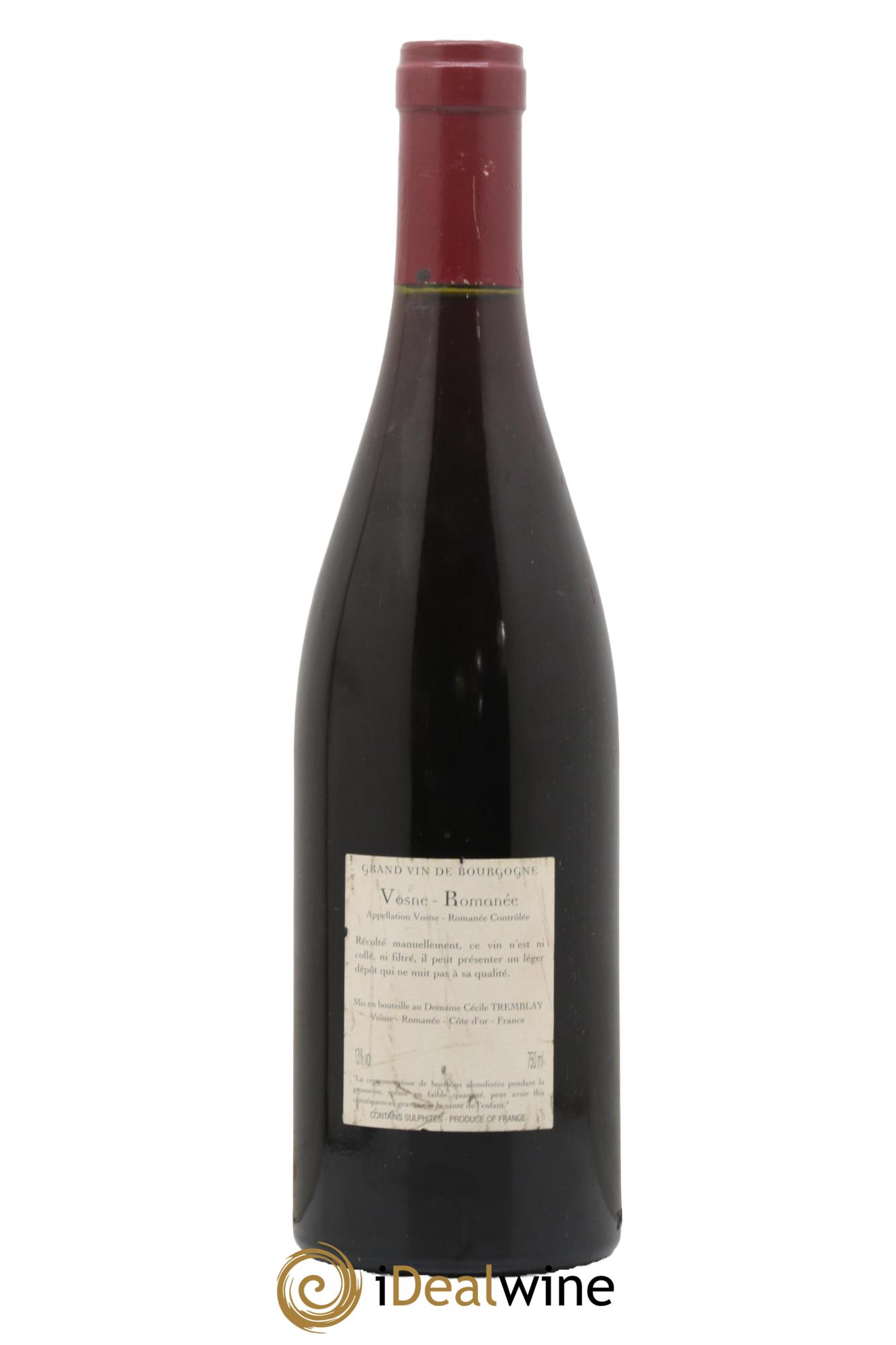Vosne-Romanée Vieilles Vignes Cécile Tremblay 2008 - Lot de 1 bouteille - 1