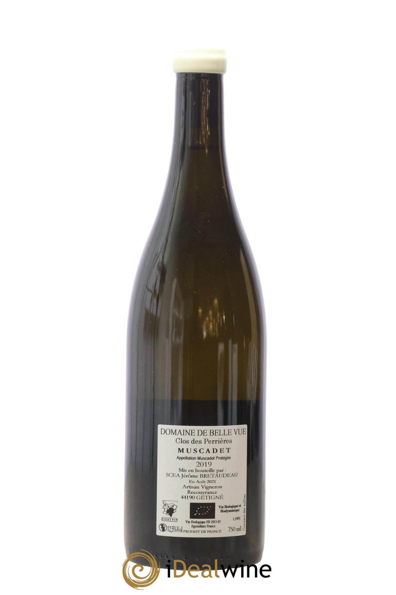 Muscadet-Sèvre-et-Maine Granite Clos des Perrières Jérôme Bretaudeau - Domaine de Bellevue 2019 - Lot of 1 bottle - 1