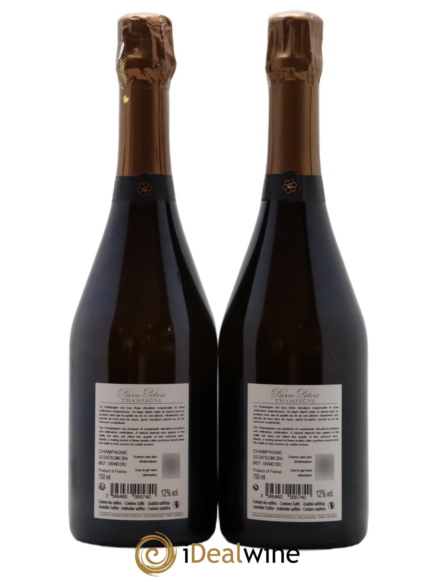 Cuvée Spéciale les Chétillons Blanc de Blancs Brut Pierre Péters  2014 - Lotto di 2 bottiglie - 1