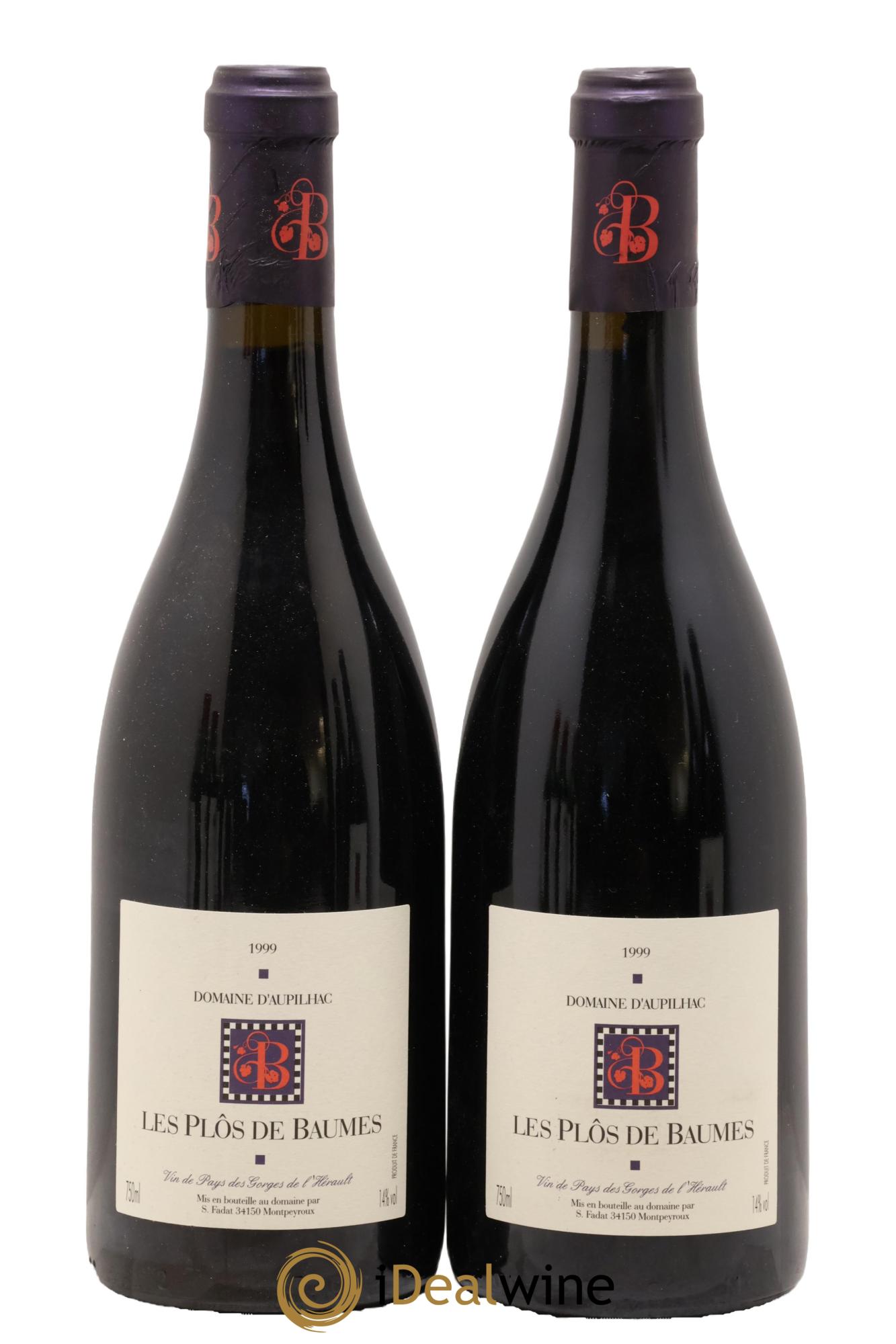 Pays d'Hérault Les Plôs De Beaume Domaine D'Aupilhac Sylvain Fadat 1999 - Lotto di 2 bottiglie - 0