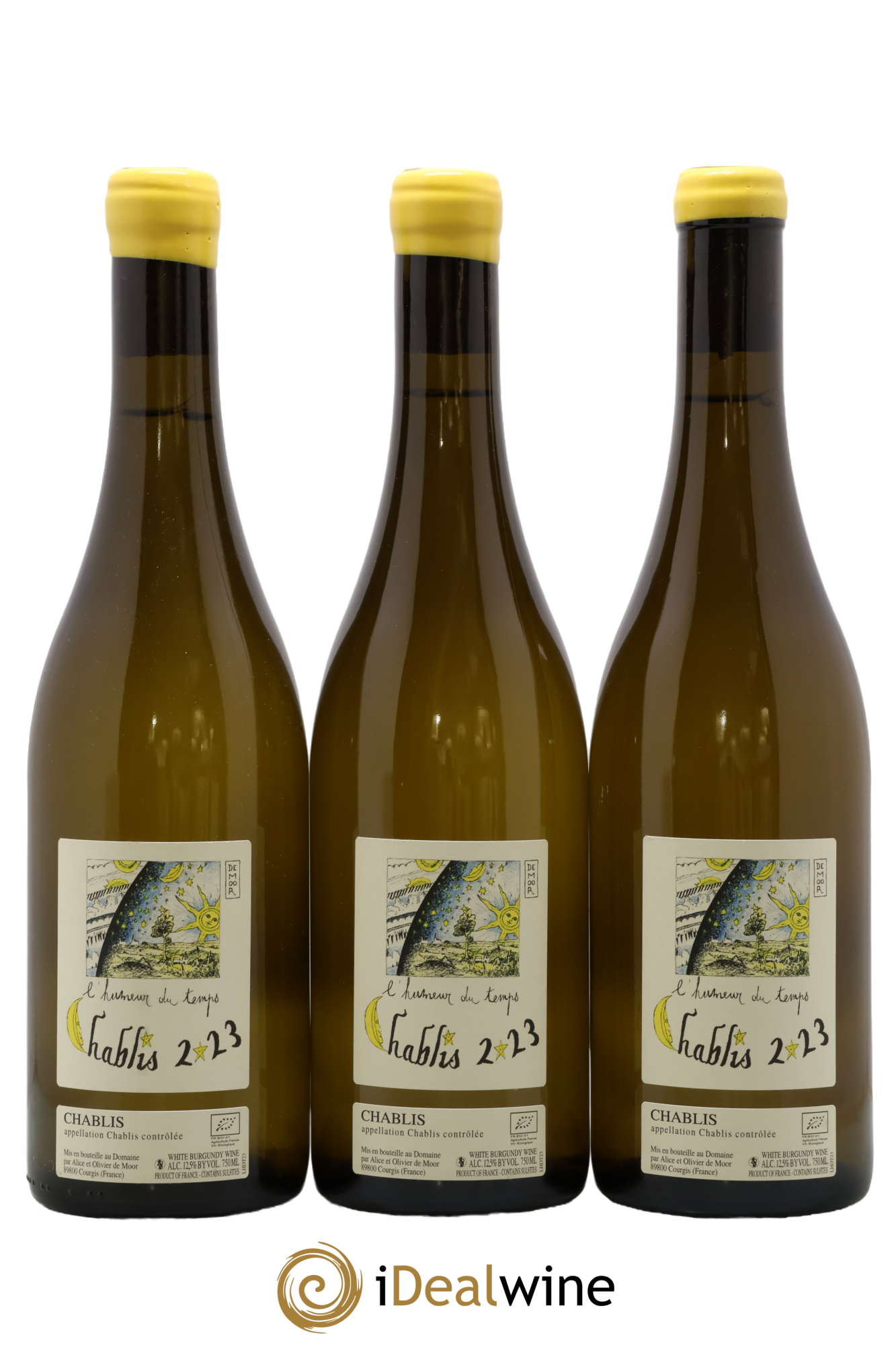 Chablis L'Humeur du Temps Alice et Olivier De Moor 2023 - Lotto di 3 bottiglie - 0