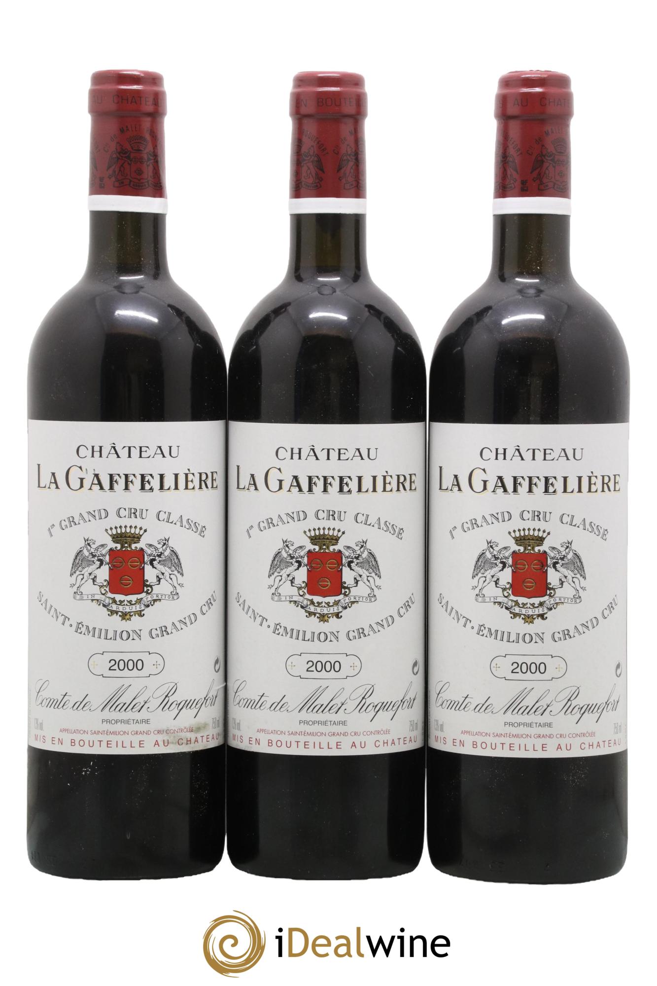 Château la Gaffelière 1er Grand Cru Classé B 2000 - Lot de 3 bouteilles - 0
