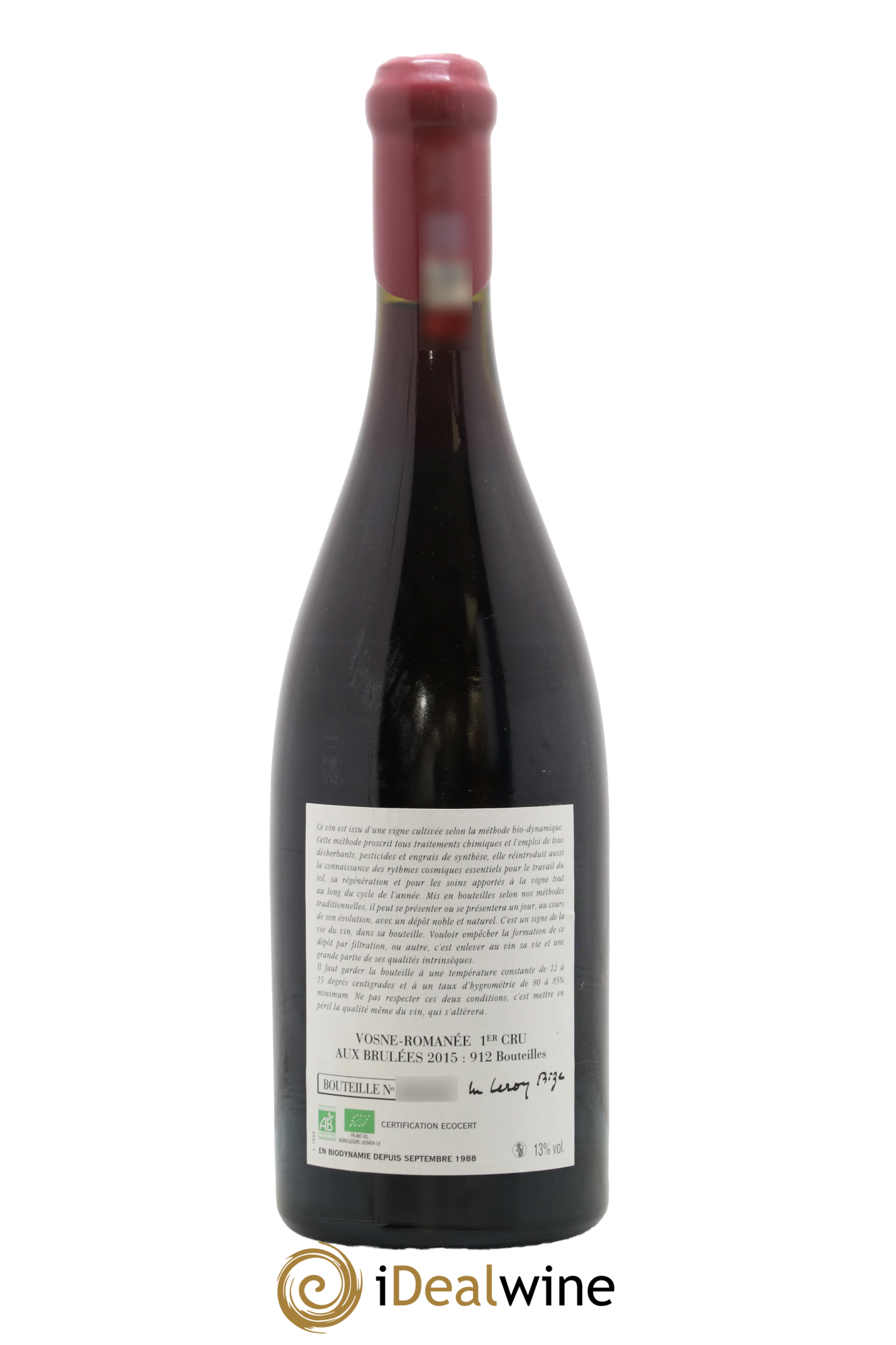 Vosne-Romanée 1er Cru Aux Brûlées Leroy SA 2015 - Lot de 1 bouteille - 1