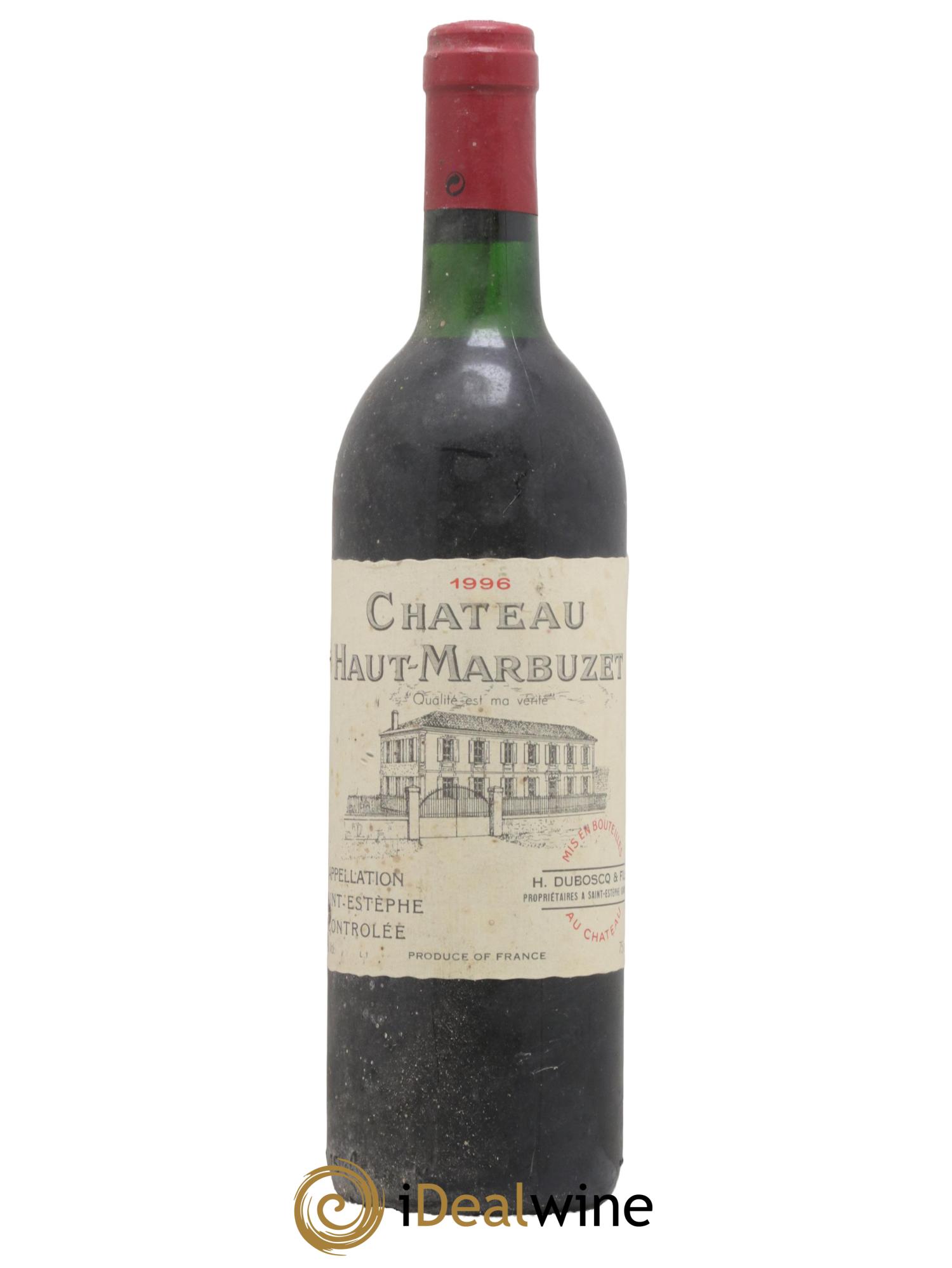 Château Haut Marbuzet 1996 - Lot de 1 bouteille - 0