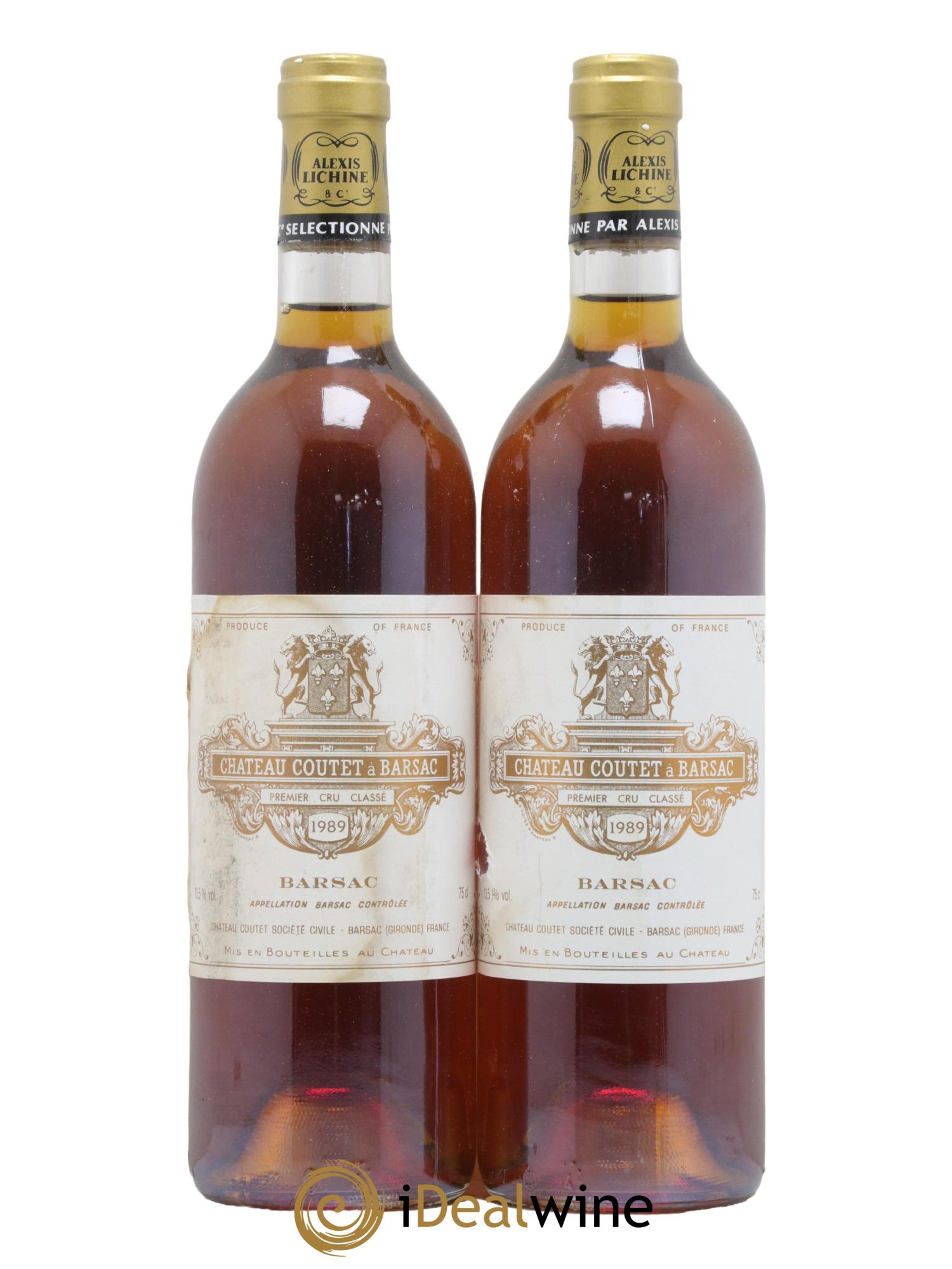 Château Coutet 1er Grand Cru Classé 1989 - Lotto di 2 bottiglie - 0