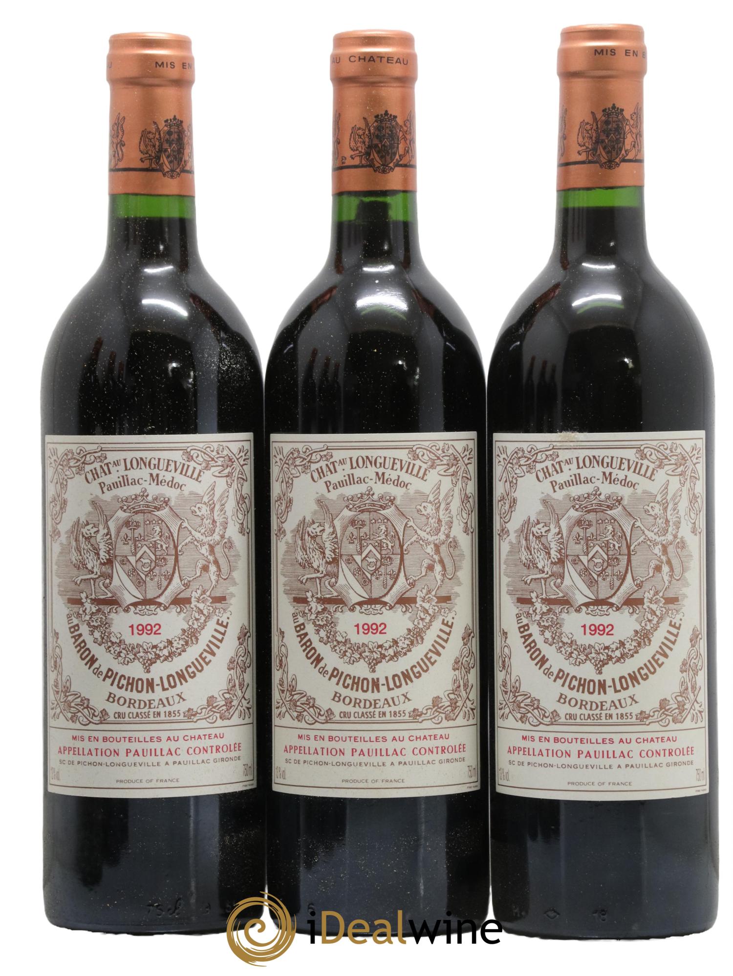 Pichon Longueville Baron 2ème Grand Cru Classé 1992 - Lot de 6 bouteilles - 1