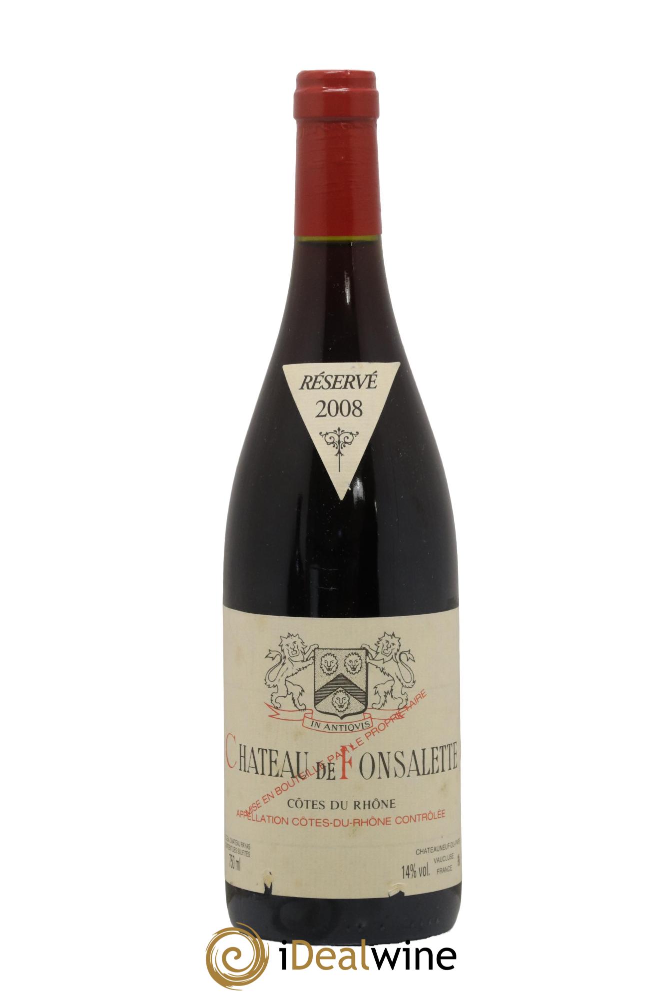 Côtes-du-Rhône Château de Fonsalette Emmanuel Reynaud 2008 - Posten von 1 Flasche - 0