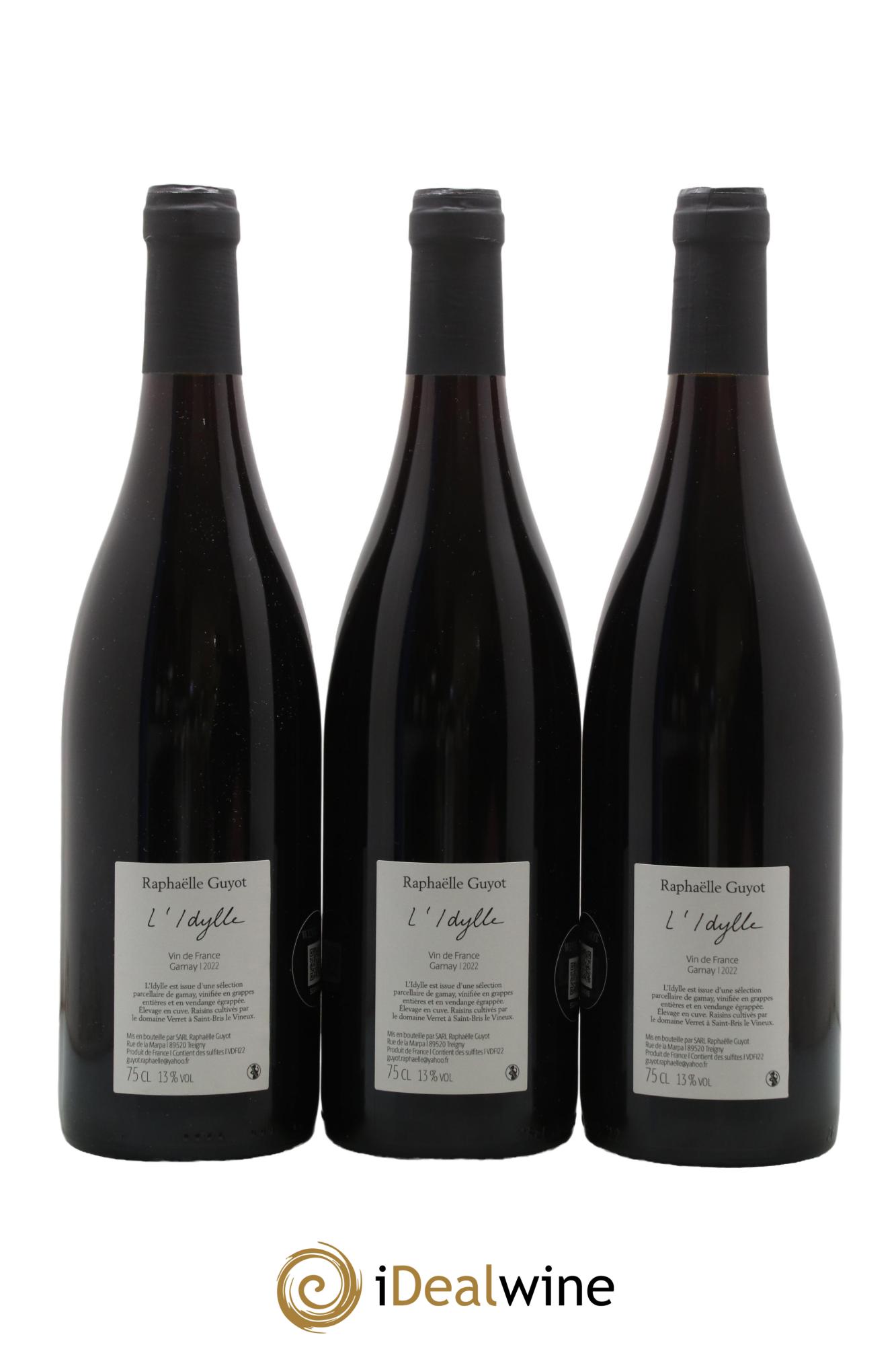 Vin de France L'Idylle Raphaelle Guyot 2022 - Lot de 3 bouteilles - 1